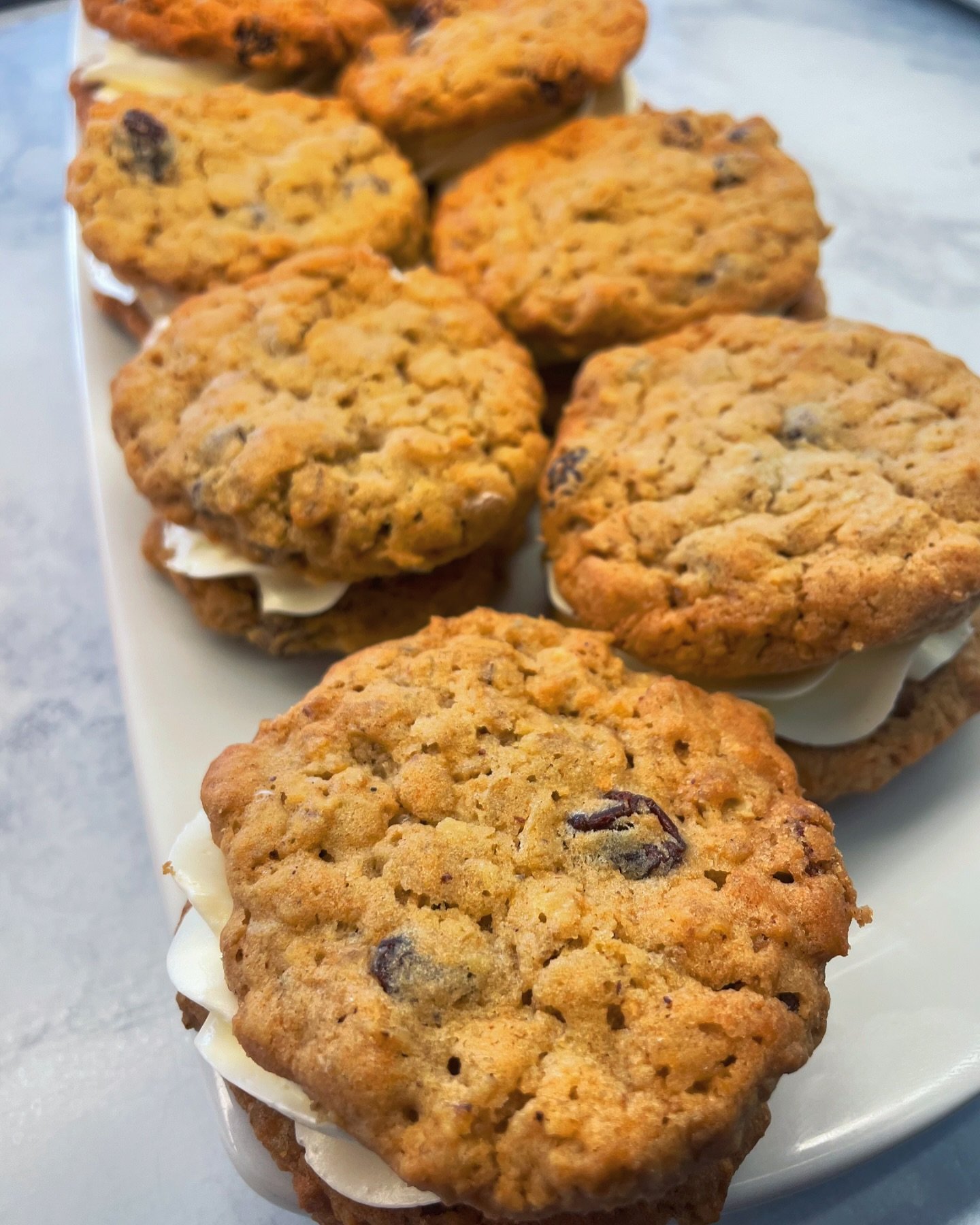 We&rsquo;ve got a special item in the case right now&mdash;Oatmeal Cranberry Cookie Sandwiches🍪😋

Two soft, chewy cookies sandwiched with our decadent Swiss meringue buttercream🤤 They&rsquo;re irresistible 

Stop by the bakery and get your while s