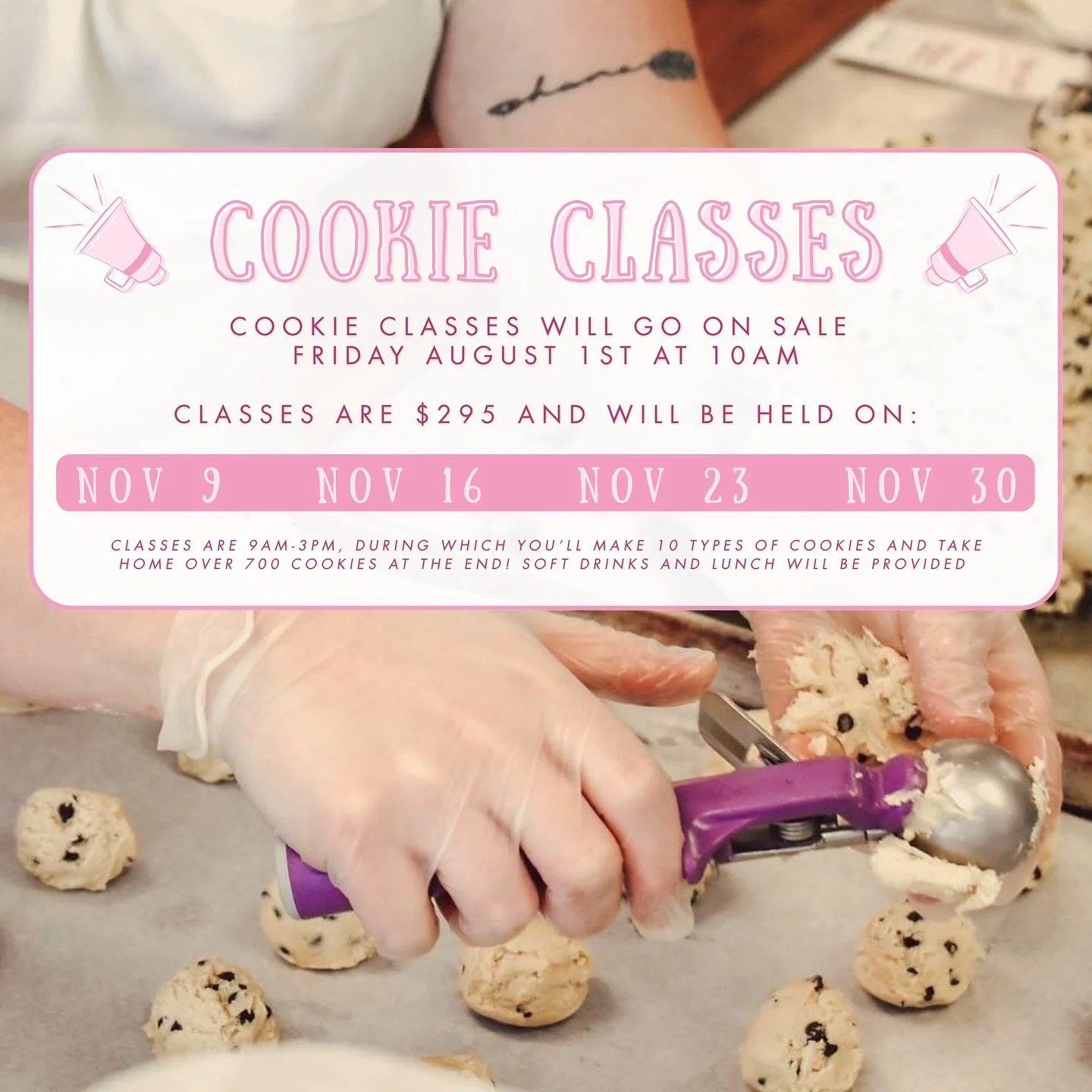 🎉Tomorrow&rsquo;s the day🎉

Cookie Classes at Wild Flour are back🧑&zwj;🍳✨🍪 Cross &lsquo;baking&rsquo; off your holiday to-do list when you sign up for one of our classes🙌

You&rsquo;ll get a hands-on experience in the Wild Flour kitchen lead by