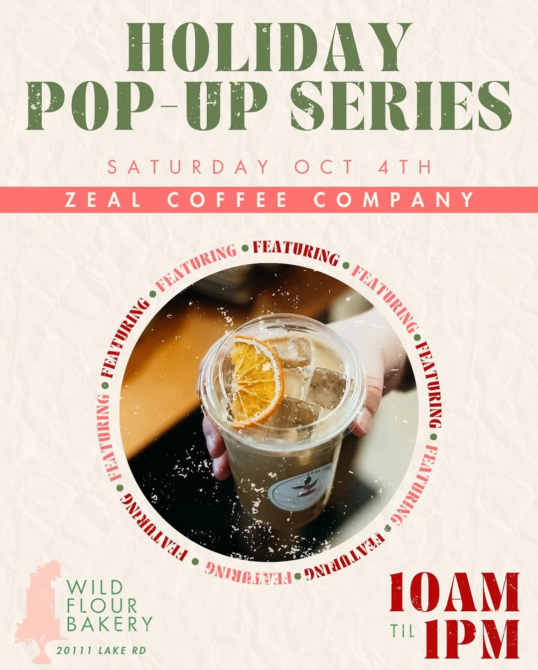 It&rsquo;s 🎶tiiiiimmmeeee🎶

Holiday Pop Up season is upon us🎉 And we&rsquo;re starting off strong☕️ with our friends at @zeal_coffeeco 

So swing by the bakery Sat October 4th between 10am-1pm to grab a cozy drink to go with your sweet treat🫶

Th