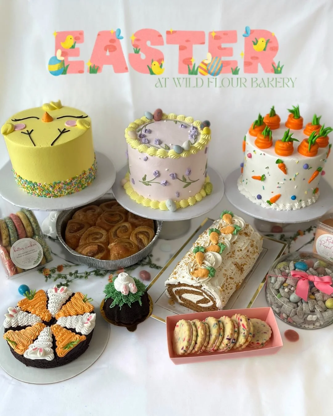 Every-bunny stop what you&rsquo;re doing! 🐰 Our Easter menu has officially hopped into the shop. From cinnamon rolls, to carrot cake, and even red pepper dip (!!!) we&rsquo;ve got everything you need for your Easter Sunday. 🐣🩷

To order:
📞 440-33