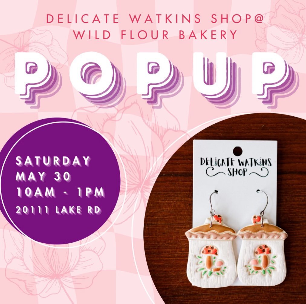 &ldquo;You always need more earrings&rdquo; -Delicate Watkins Shop

Come check out these cute, whimsical, and imaginative designs on Saturday, May 30 from 10am-1pm here at Wild Flour!
