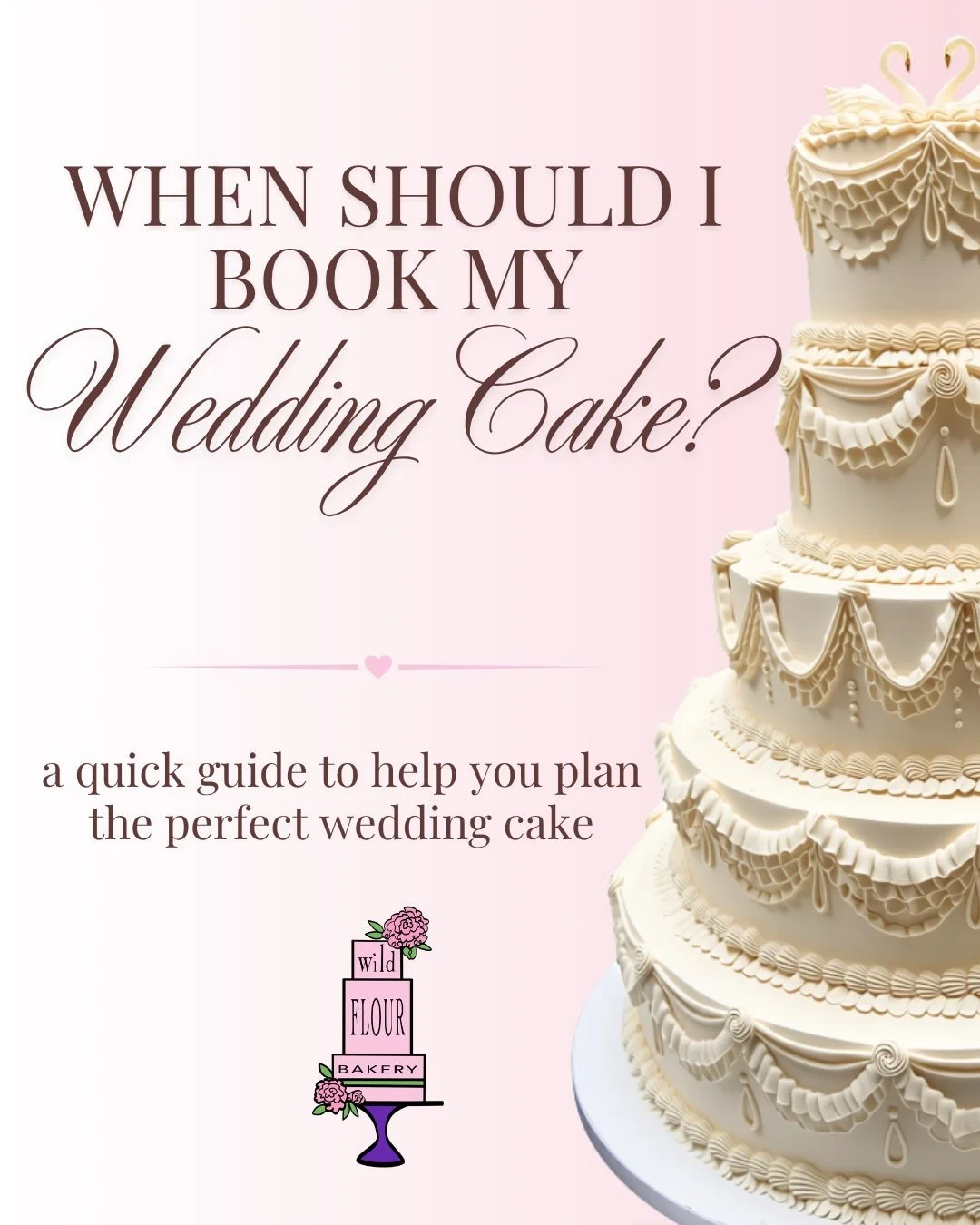 Next up in our Saturday Wedding series is here to help you figure out how and when to book your cake with us! 💍🎂❤️

There are so many details involved when it comes to planning a wedding; we are hoping to make the cake the easiest and *sweetest* pa