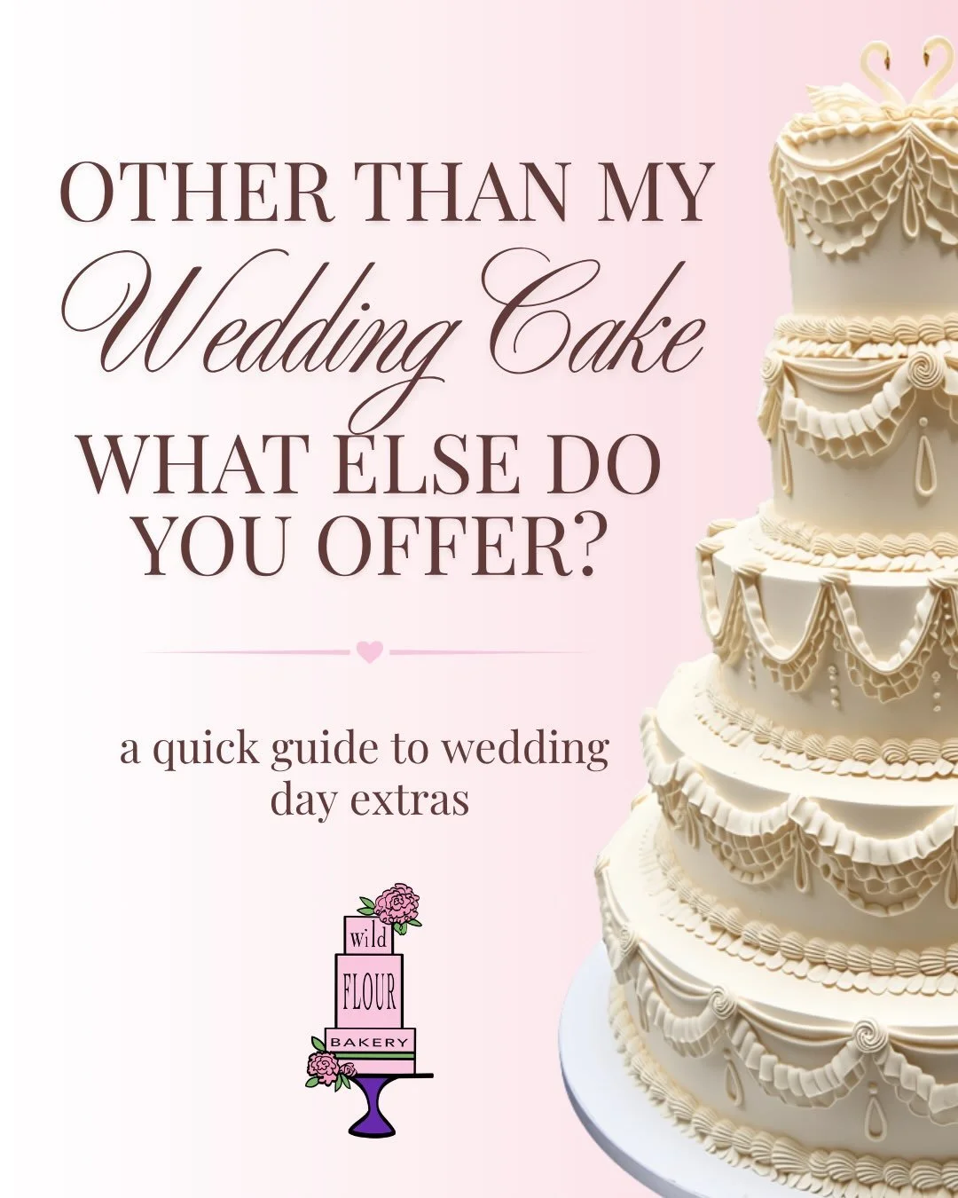 Our final post for our Saturday Wedding series is here to help you learn about our wedding offerings outside of the cake! 💍🎂❤️

Thanks for following along and don&rsquo;t hesitate to reach out if you have any questions!

#weddingcakes #cleweddings 