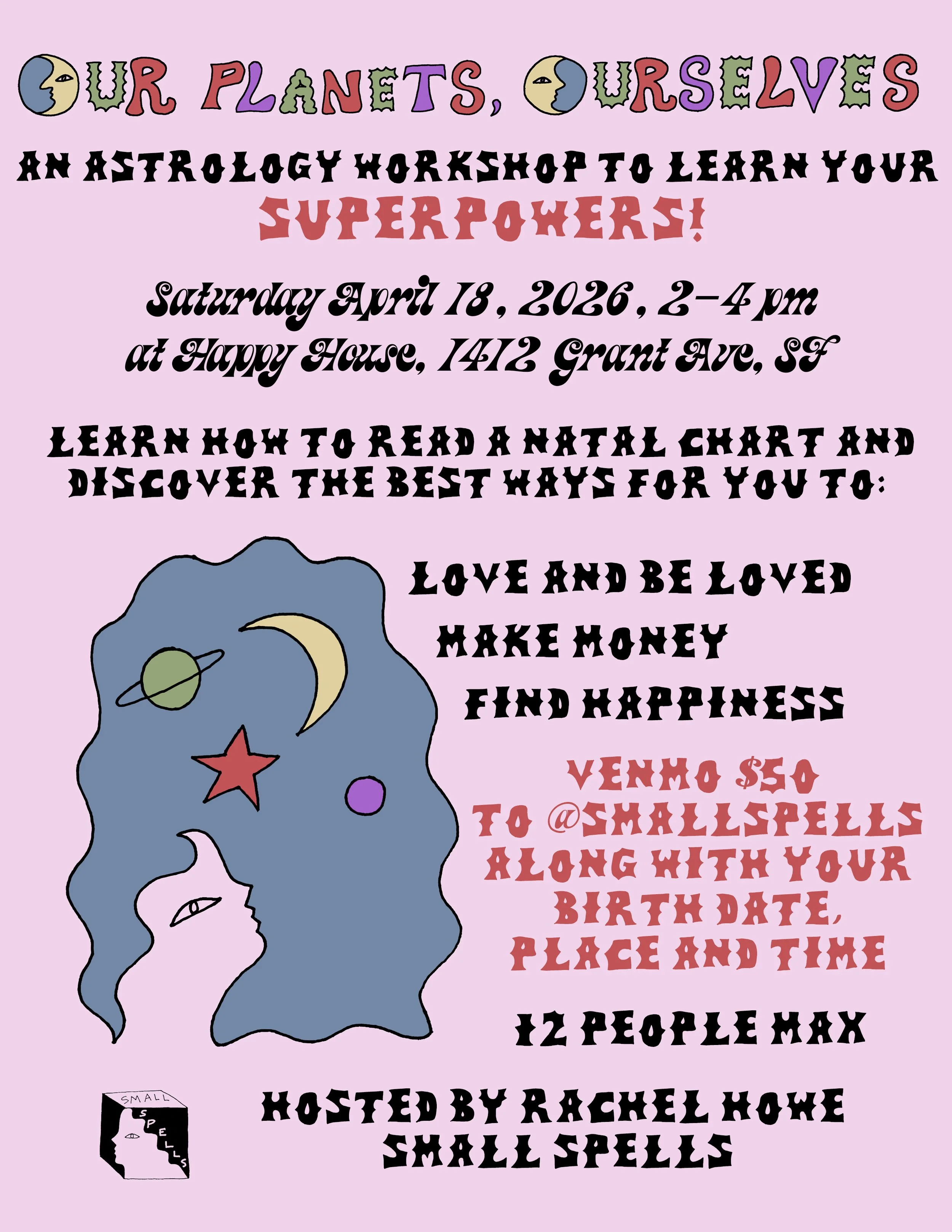 APril 18th Astrology workshop in SF