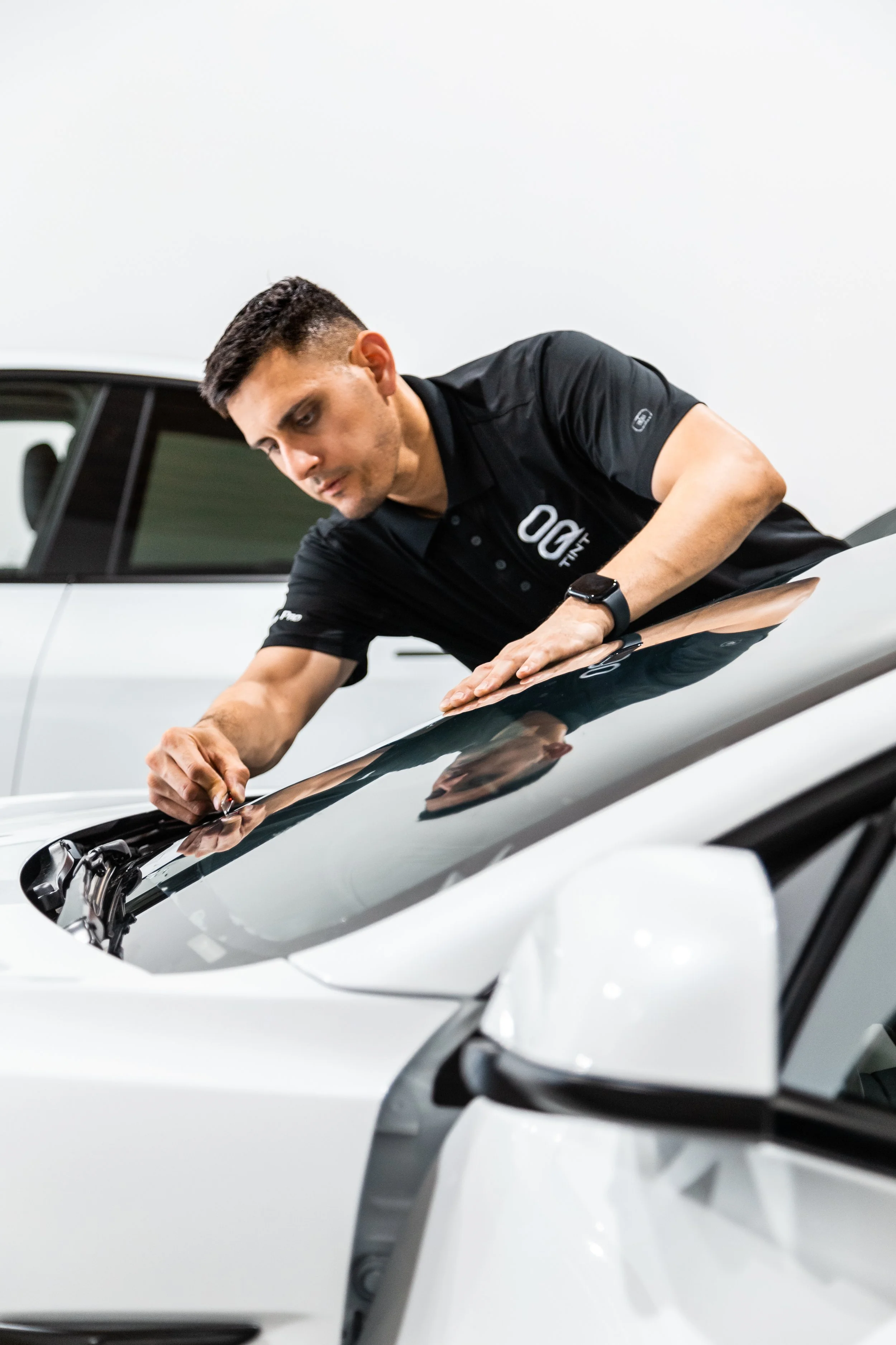 hand cut window tint pattern