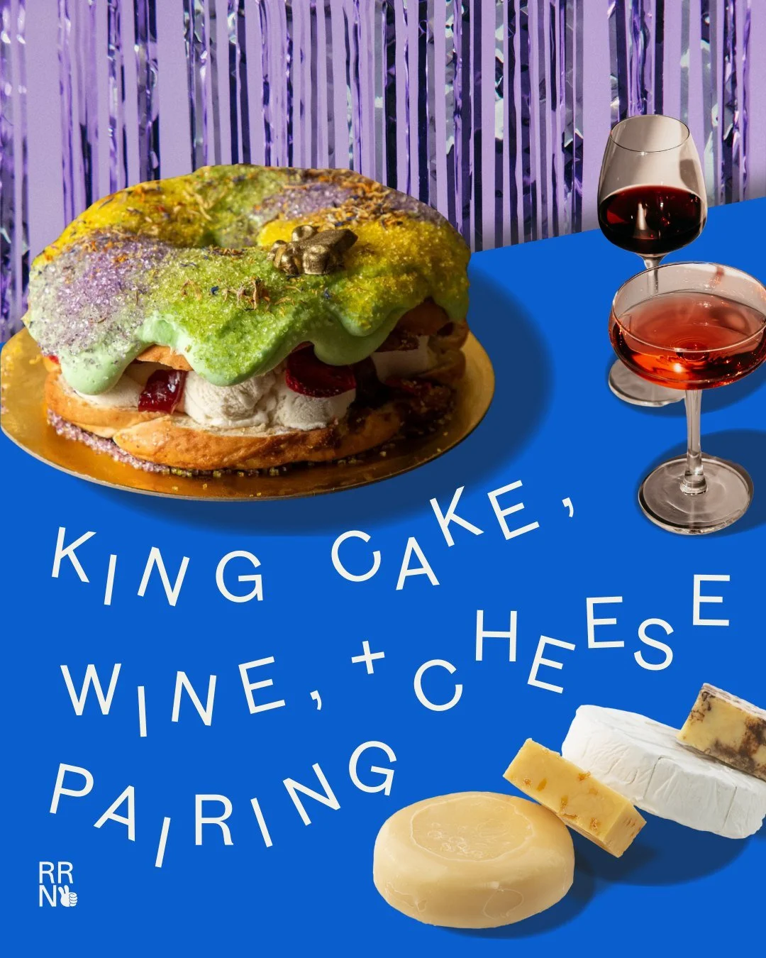 🥮 👑 R E T U R N of the (K I N G  C A K E)  K I N G 🥮 👑 ! @matthaineswrites - author of the best-selling Big Book of King Cake (+ its companion, Little Book) drops in on S U N D A Y 1/25, 7:30PM for a king cake, wine, + cheese pairing class 🤩 lea