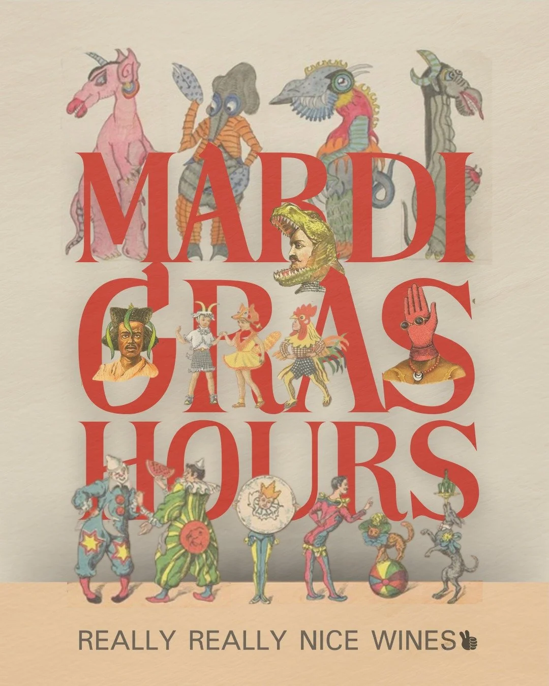🎺 &iexcl;atenci&ograve;n! 🎺 a few tweaks to the schedule for C &OElig; U R  D U  G R A S ⚜️ 📿 
FRIDAY 2/13 + SATURDAY 2/14: 12PM - 9PM (closing an hour EARLY)
SUNDAY 2/15 + L U N D I  G R A S 2/16: 12PM -7PM (same hrs SUN + MON)
🚫 MARDI GRAS + AS