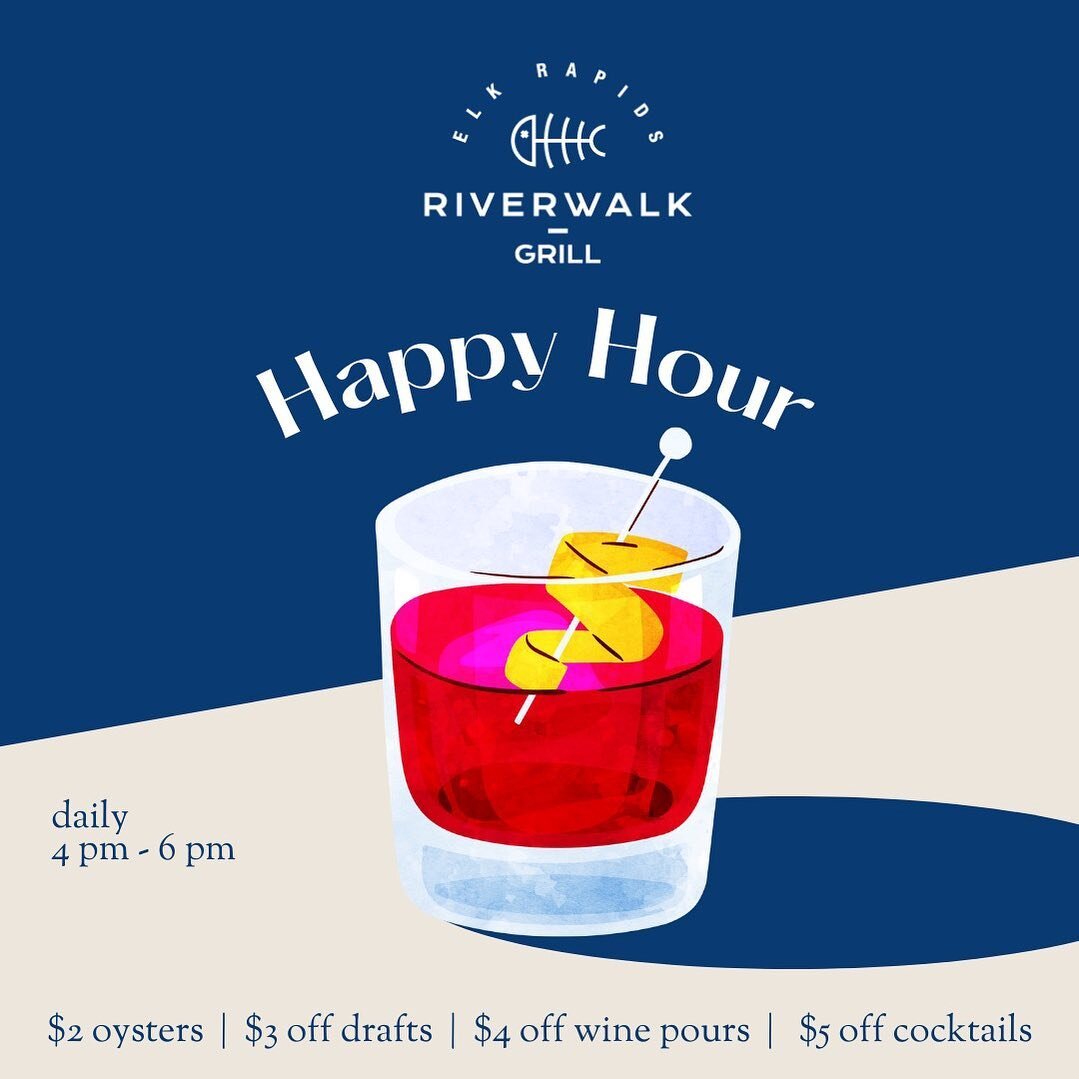 Fall is now upon us and we are launching our new Happy Hour!

Join us daily from 4-6pm for discounted drinks and $2 oysters on the half shell. 

We still have some warm days ahead and the docks remain open to enjoy the end of the boating season. 🍂🍂
