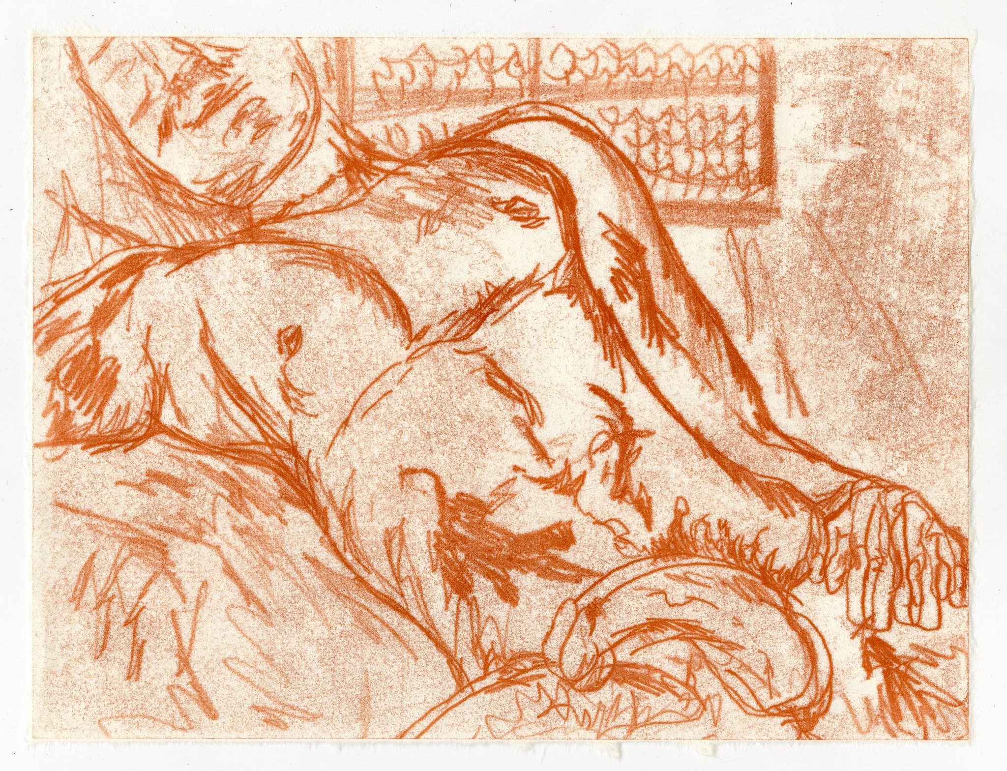 with him III (2025).
oil based trace monotype on mulberry paper
9" x 12"