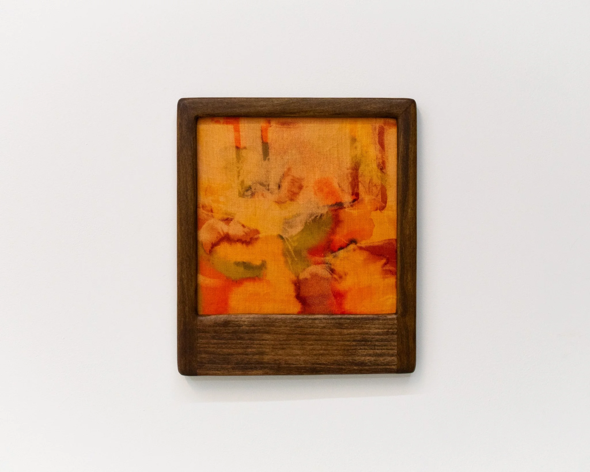 𝘢𝘧𝘵𝘦𝘳𝘪𝘮𝘢𝘨𝘦 𝘐. 2026. silkscreen monoprint using fiber reactive dyes on dyed linen. stretched in poplar artist's frame. 11.5" x 13.5".