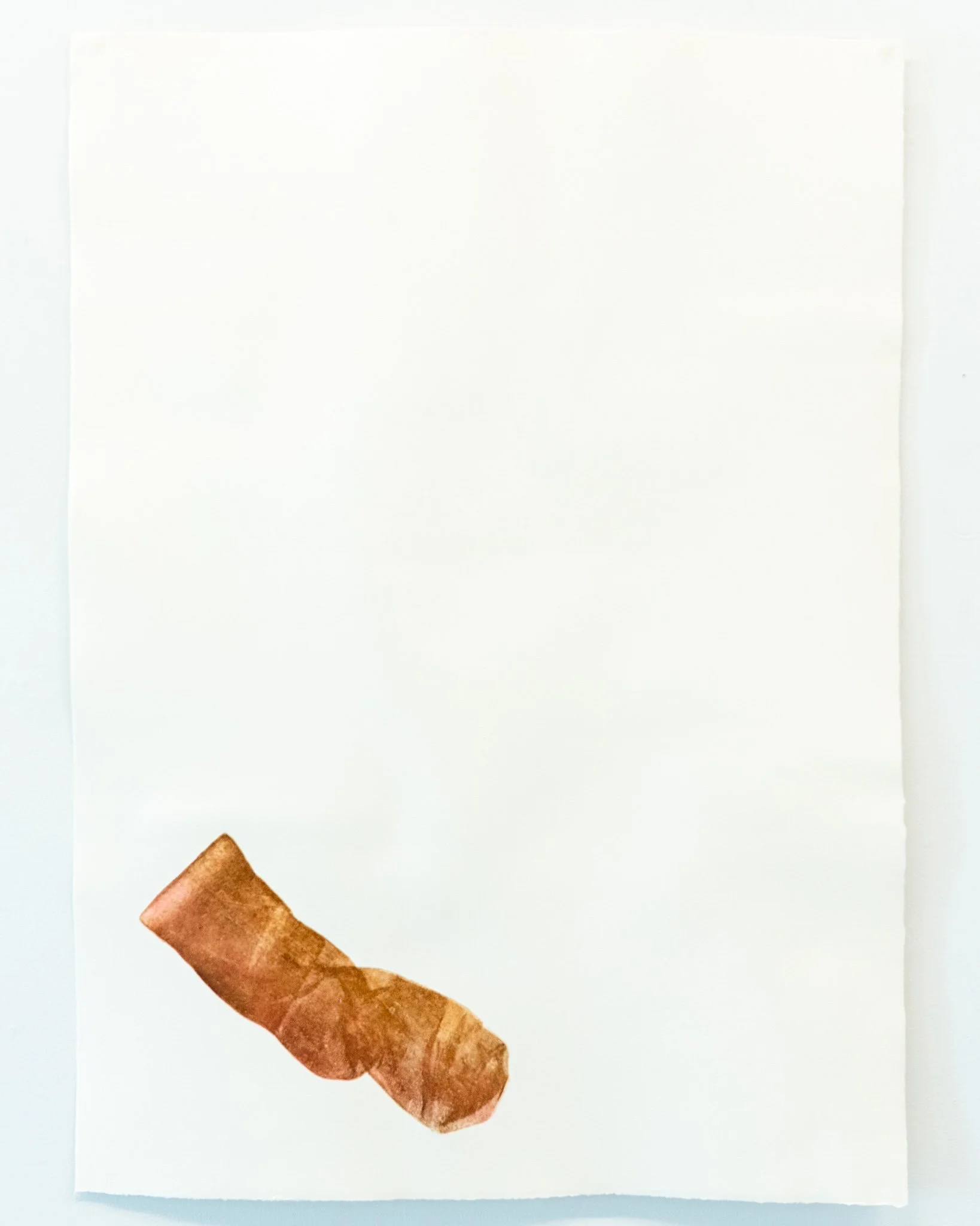 𝘴𝘦𝘭𝘧 𝘱𝘰𝘳𝘵𝘳𝘢𝘪𝘵 (𝘐𝘐) - from the series 𝘴𝘦𝘭𝘧 𝘱𝘰𝘳𝘵𝘳𝘢𝘪𝘵 𝘸𝘪𝘵𝘩 𝘭𝘶𝘤𝘢𝘴. 2026. soft ground etching on hahnemuhle copperplate; spit bite aquatint, a la poupee on mulberry paper chine-colle. 22" x 30".