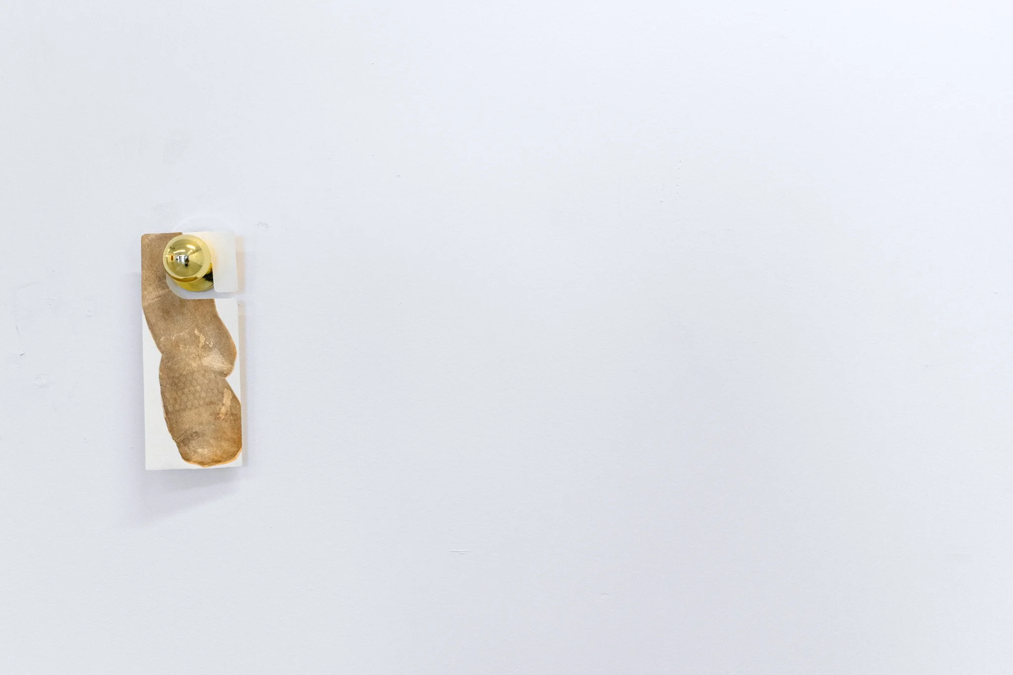 come in & close the door behind you [sexile] (2025). installed on brass doorknob.