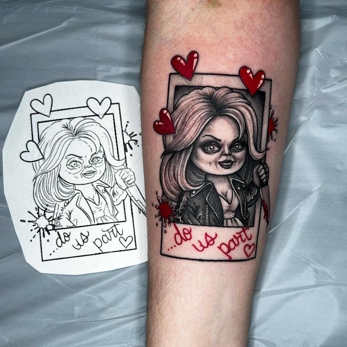 Tiffany aka the bride of Chucky tattoo 
#horrormovies #brideofchucky #chucky #brideofchuckytattoo #horrortattoo