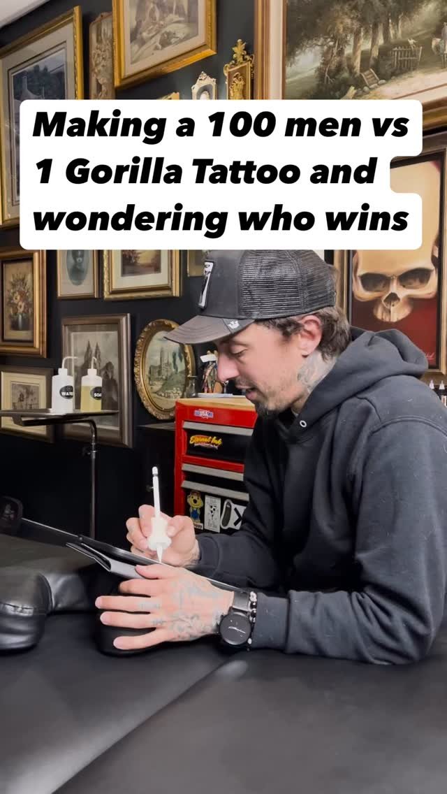 100 men vs 1 Gorilla 🤔 Who wins?
If we get 100 likes Jason will make this an actual tattoo.🦍
#chicoca #tattoo #minkstudios #gorilla #tattooshop #viral #trend