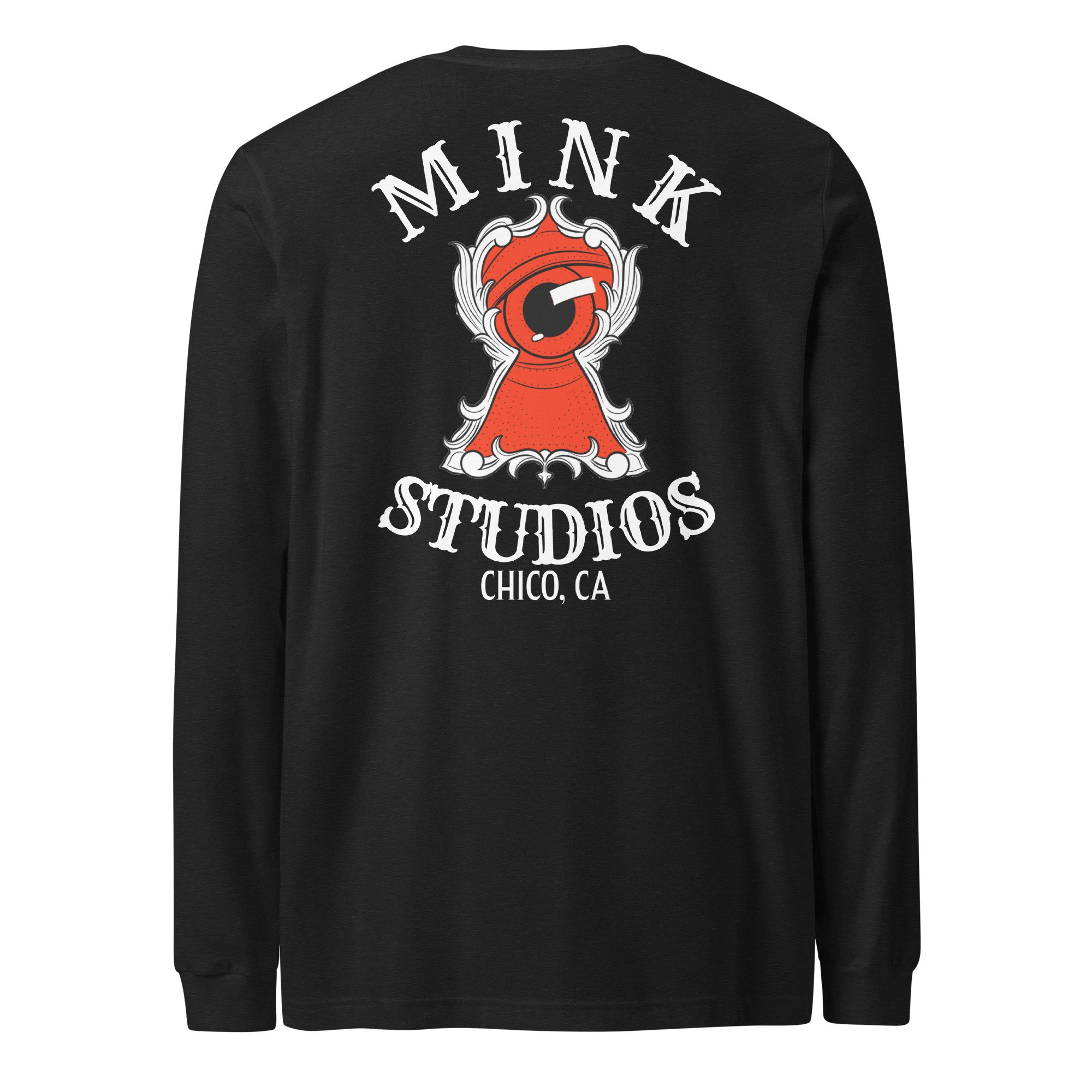 Mink Studios Red Logo Unisex Long Sleeve Tee