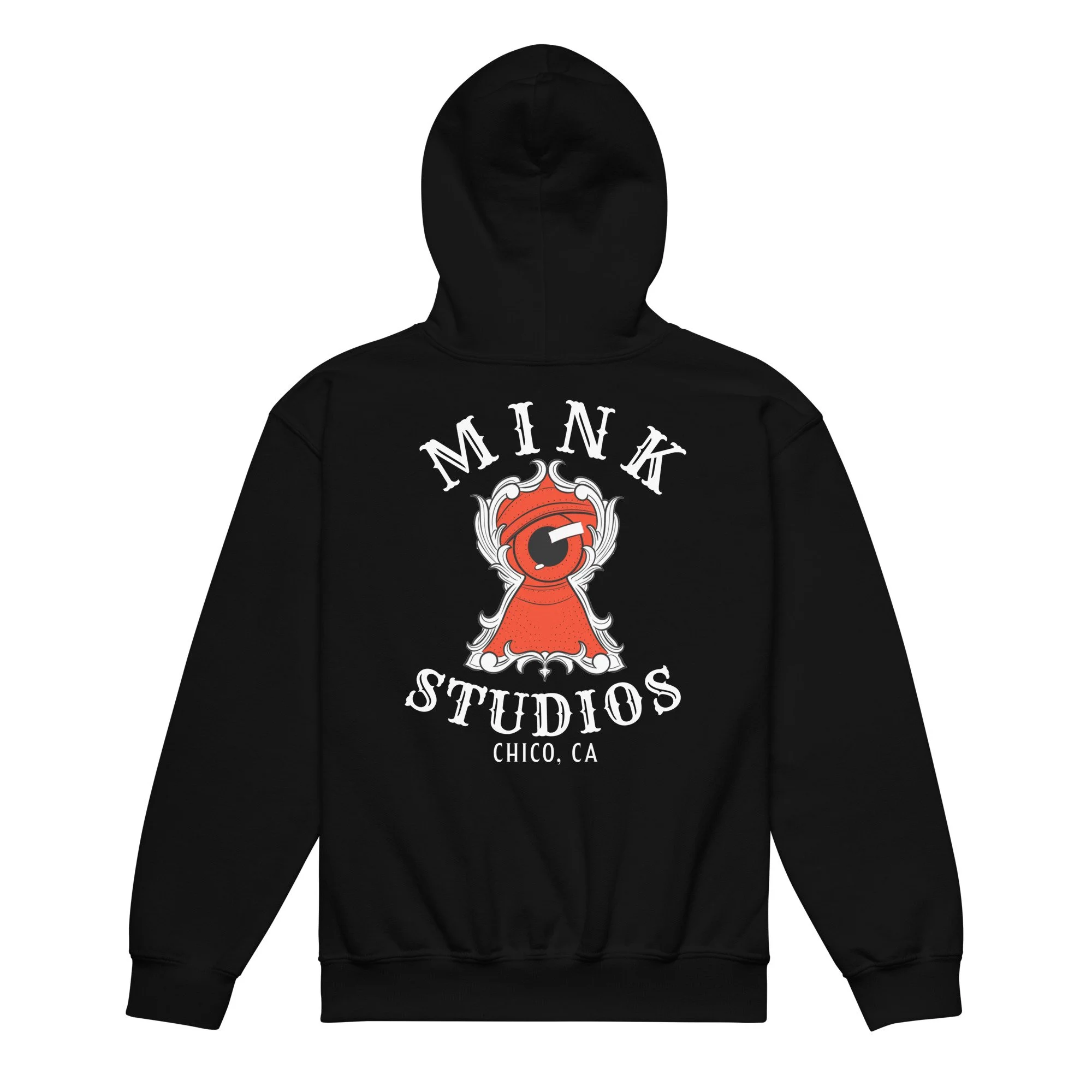 YOUTH - Mink Studios Red Logo Youth heavy blend hoodie