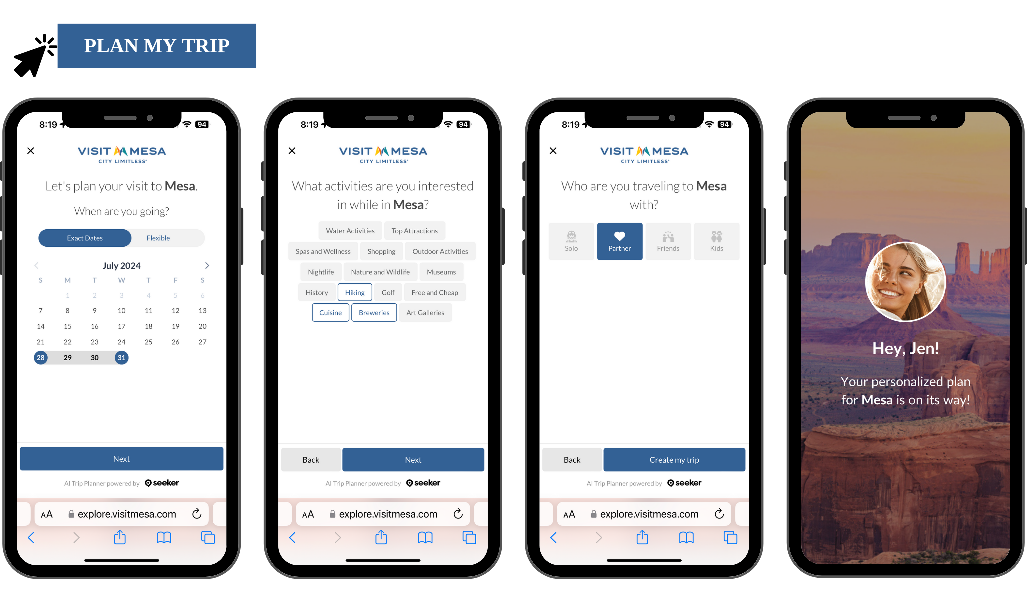 Explore’s AI Trip Planner integrates into any website with a no-code widget, guiding prospective travelers through a branded, interactive experience and collecting valuable insights such as travel dates and preferences.