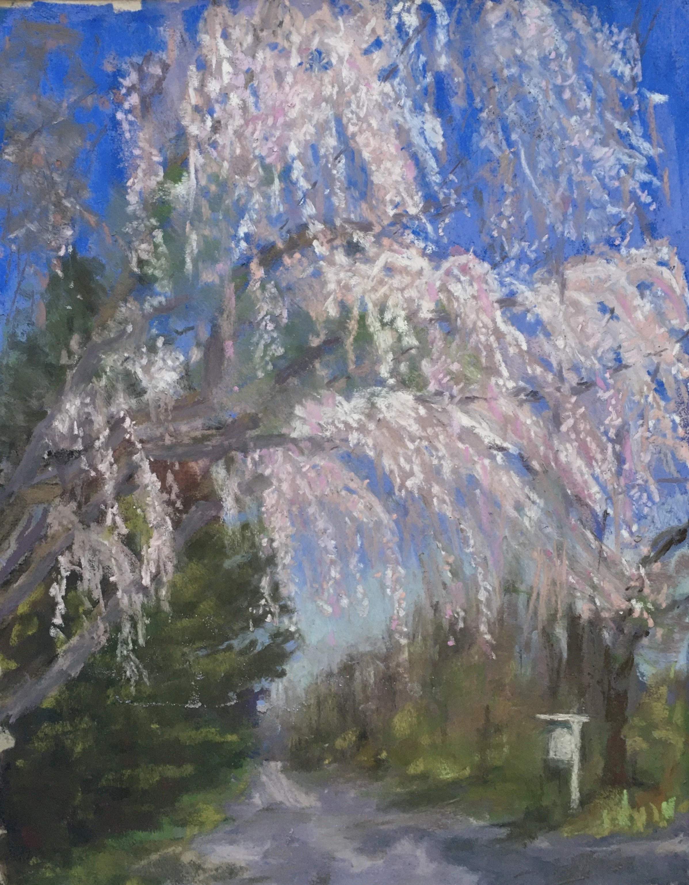 "Springtime on the Old Post Road"  framed NFS