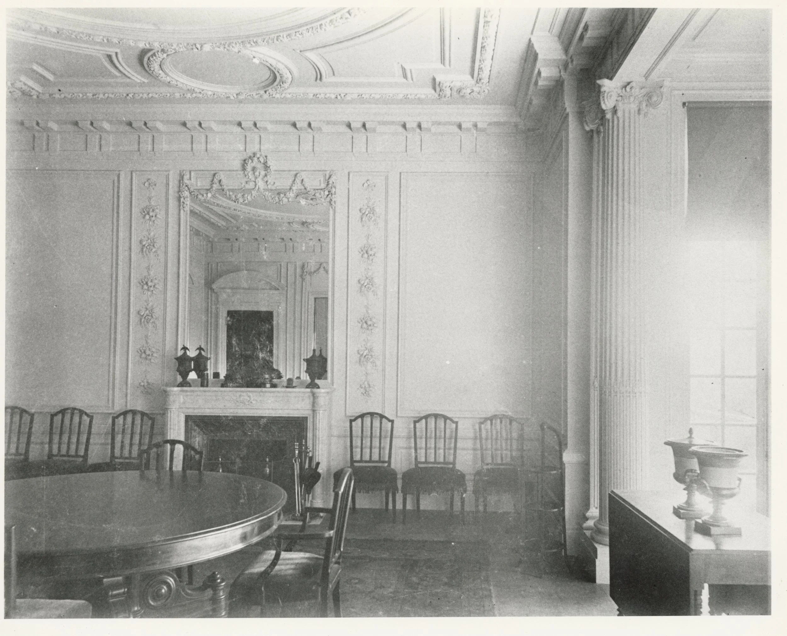 Dining room west wall after Huntington re-design