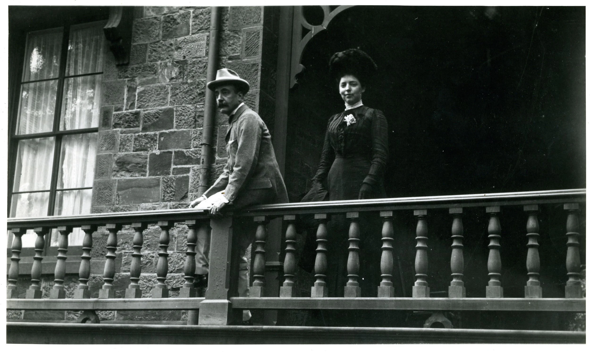 Gerald and Mary Hoyt on west porch