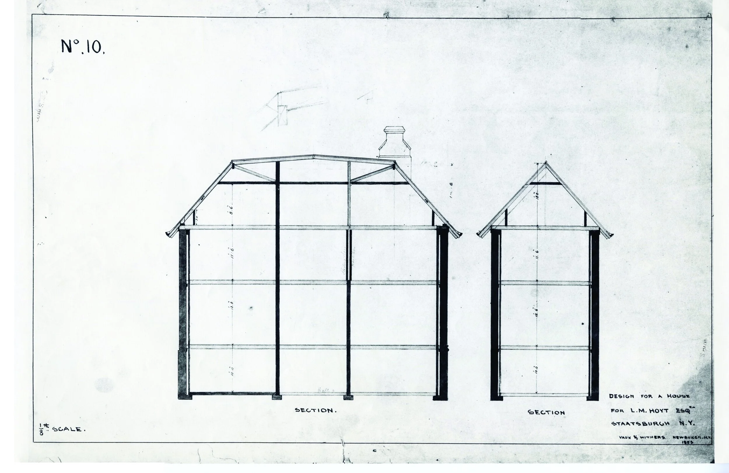 Vaux/Withers architectural drawing