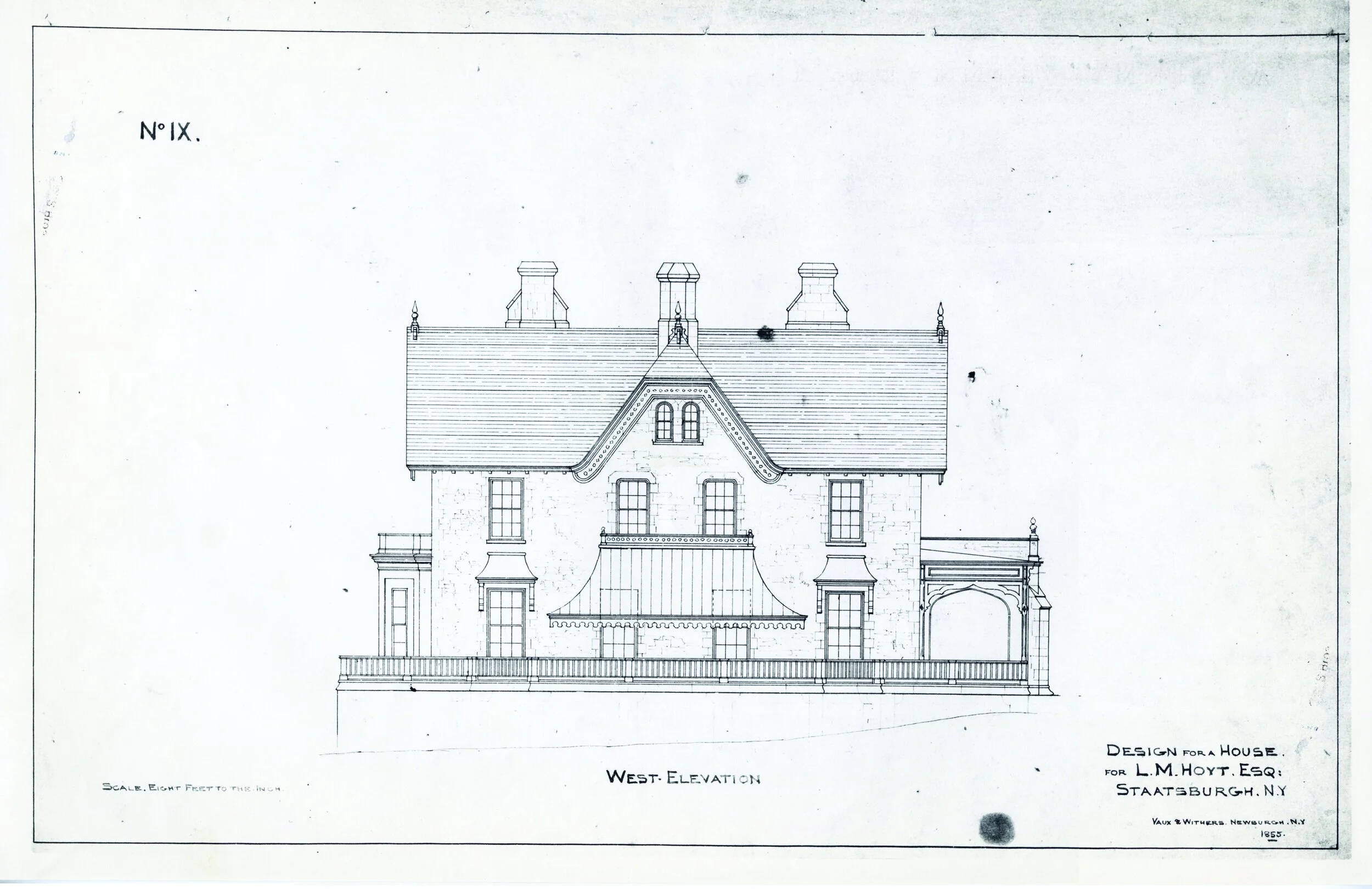 Vaux/Withers West Elevation drawing