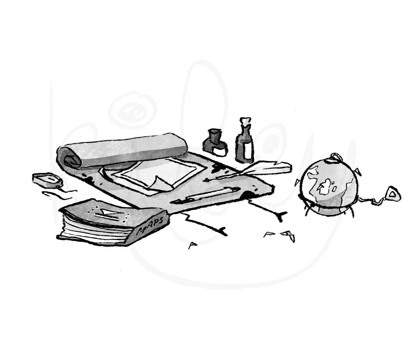 More props :) this one is a little collection of maps as you progress through a game. 

#illustration #propdesign #conceptart #maxpacks #art #environmentdesign