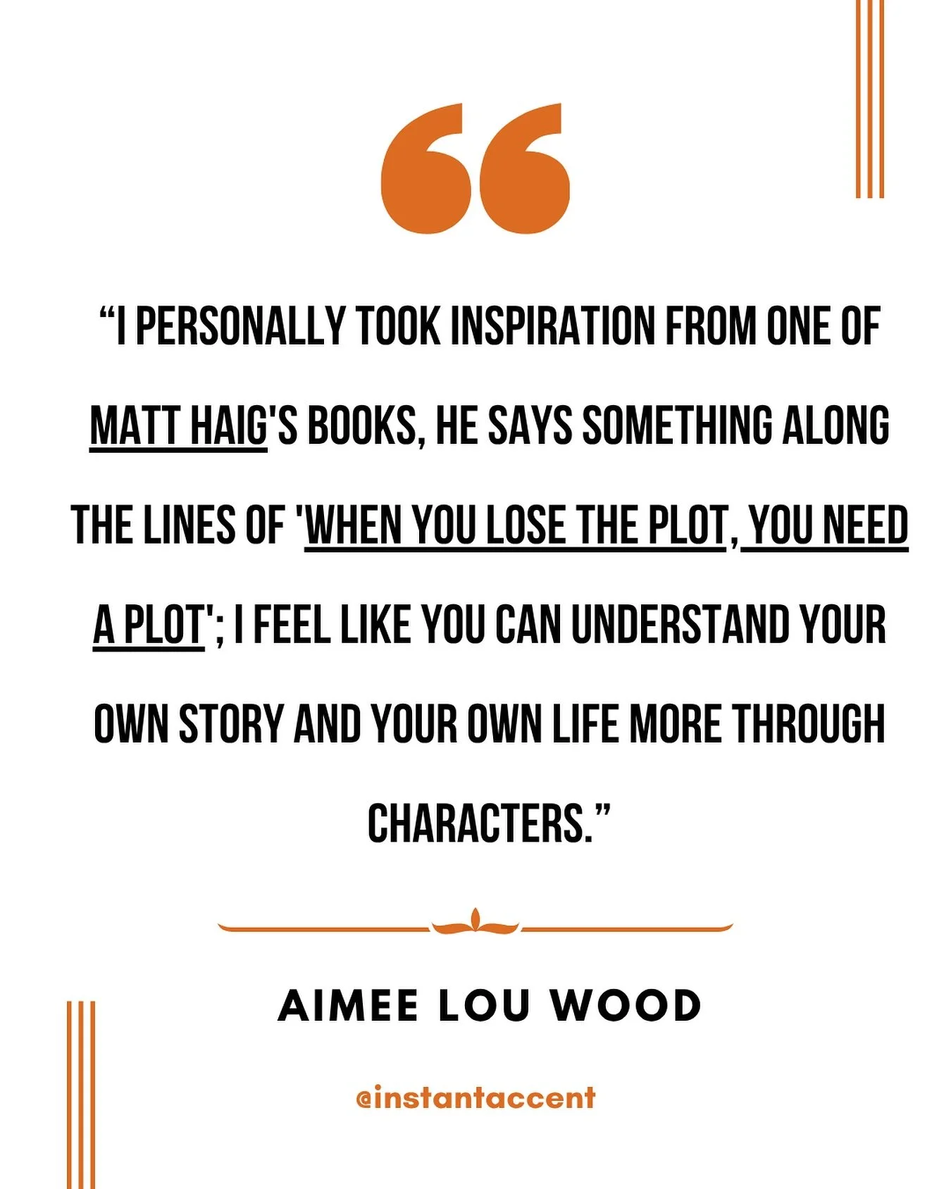 In honour of the return of our Accent Games - Northern Edition here is a quote from Aimee Lou Wood reminding us of the escapism of character. ❤️

You can catch her on her heartfelt new TV show FILM CLUB filmed in Manchester. 

It might even inspire y