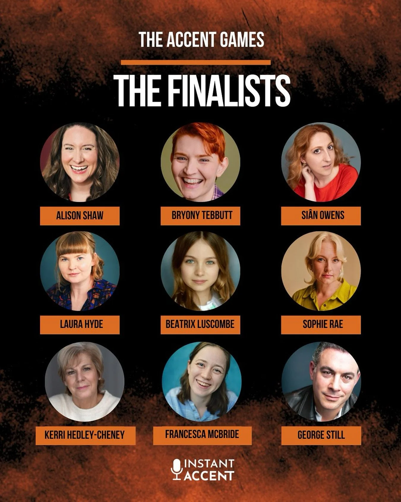 📣 ANNOUNCEMENT 📣

Introducing our amazing FINALISTS from The Accent Games: Representing the North! 🇬🇧🌍🎥

This time, the challenge was all about showcasing your best Northern English accents and best believe you delivered!!! 🤩

Our Power 9 here