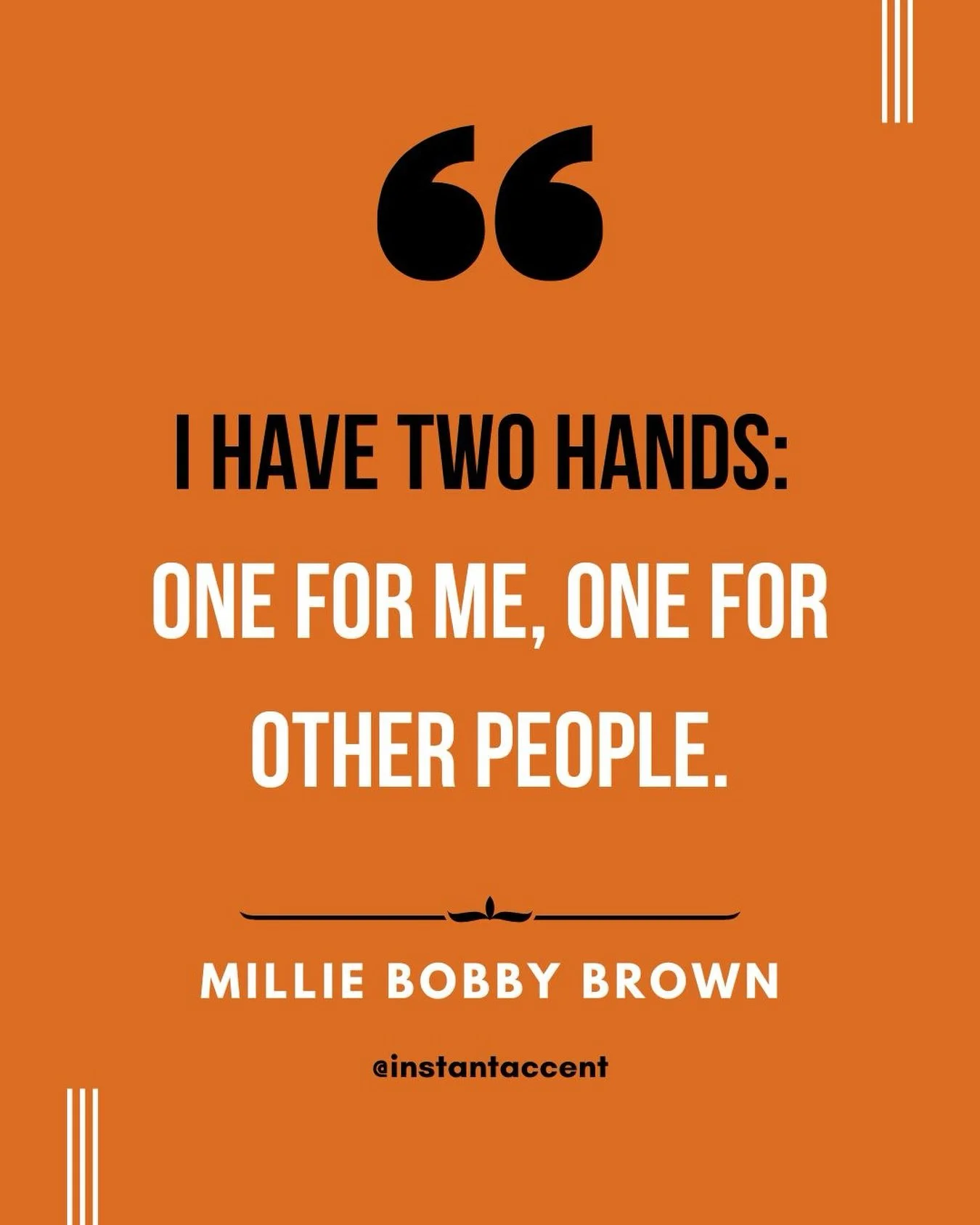 ✨ Kicking off the countdown to the holidays with this one from Millie Bobby Brown. 

A little reminder that as creatives, we&rsquo;re here to support ourselves AND the wonderful people around us. You don&rsquo;t have to do this alone, this season (an