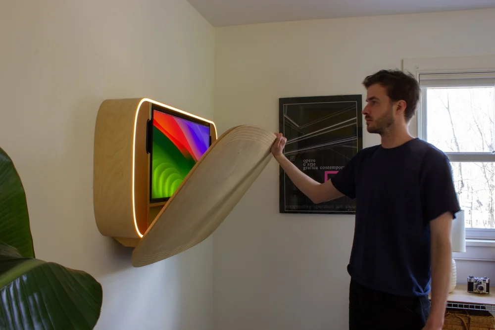 Friday. — Clamshell 56 Dual Monitor Murphy Desk - Made in the USA ...