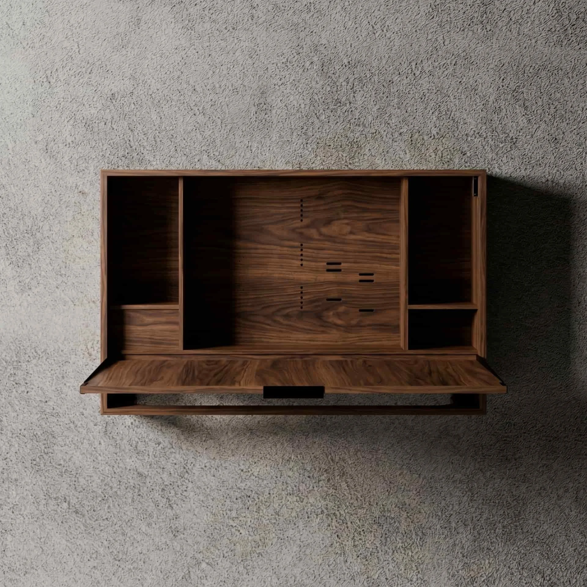 Razorclam 44 Murphy Desk Walnut No Monitor