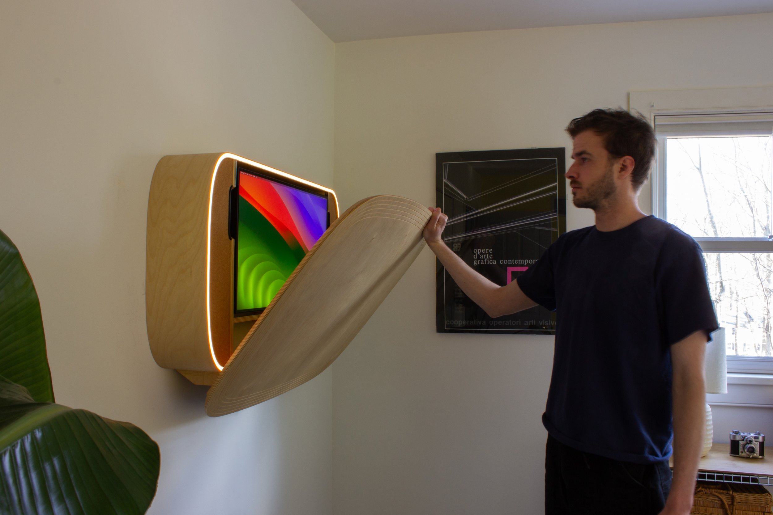 Friday. - The Ultimate Wall Mounted Folding Desk with Monitor Friday. - The Ultimate Wall Mounted Folding Desk with Monitor