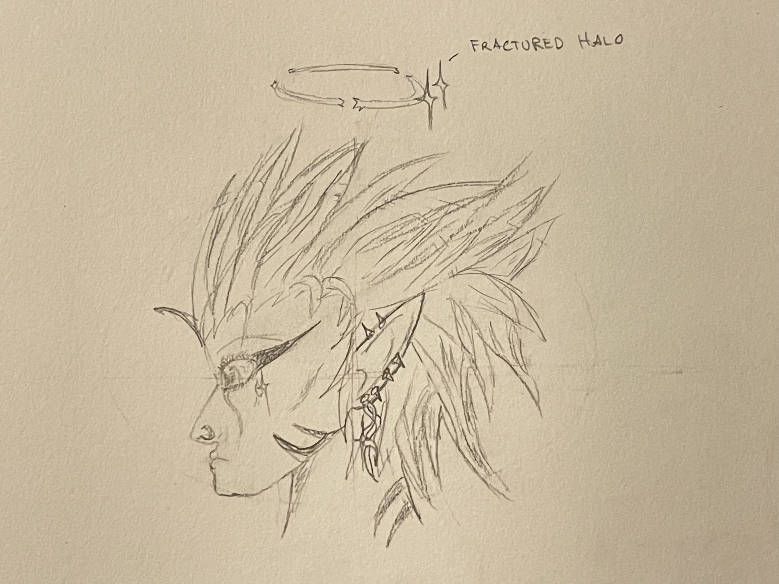 side profile draft of fem extraterrestrial