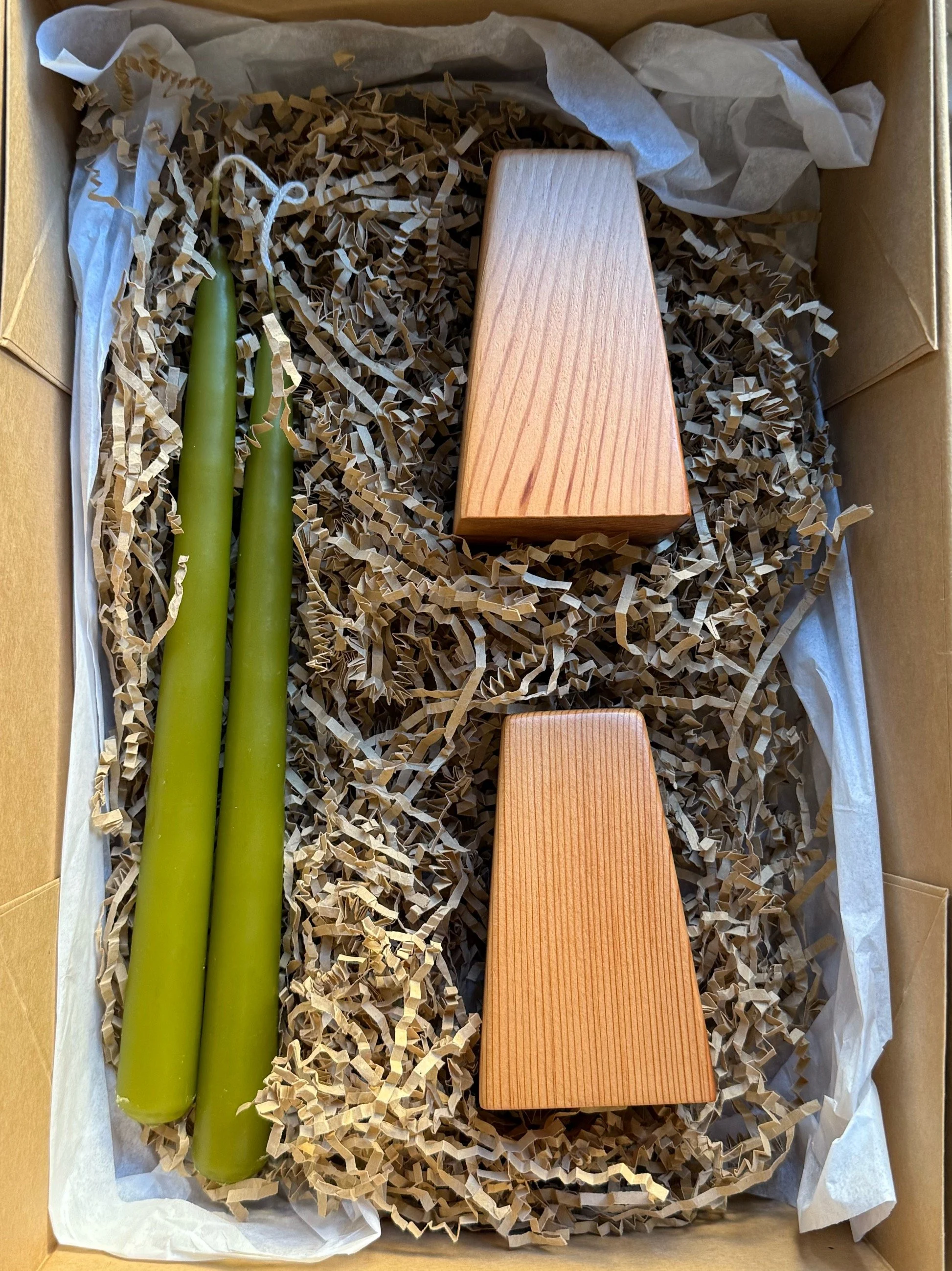 trapezoid holders ~ reclaimed old-growth douglas fir