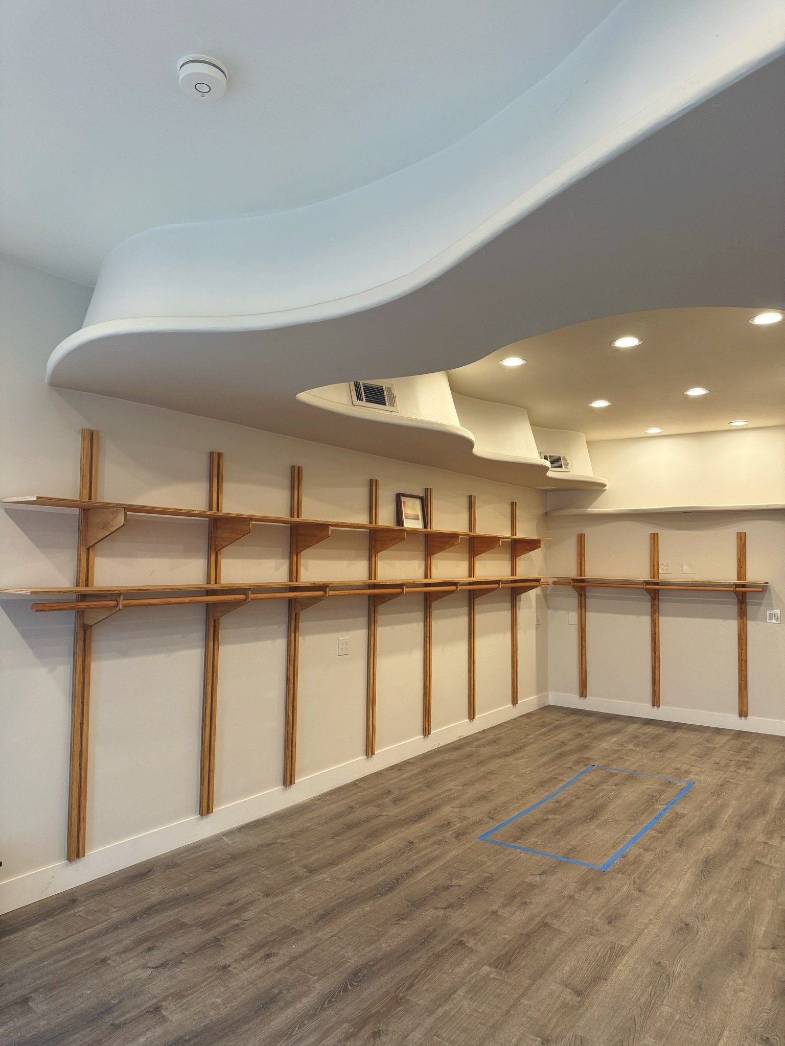 custom shelves for blue hour collective