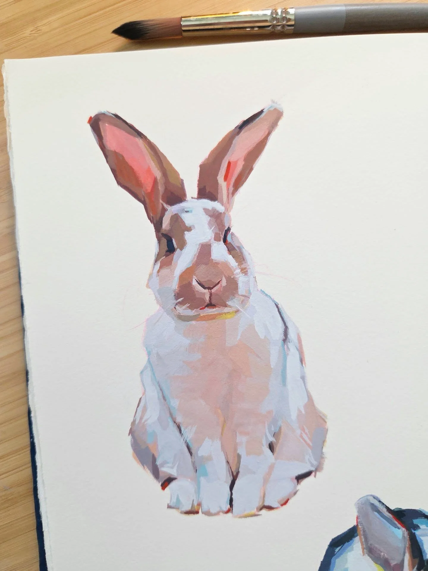 Hi hi! I've been super busy packing and working. I haven't spent much time on here and I've been very bad at responding to messages. Sorry! I'm a little overwhelmed, to be honest, hehe :-)

Anyways, I painted these rabbits in my last (super chatty) y