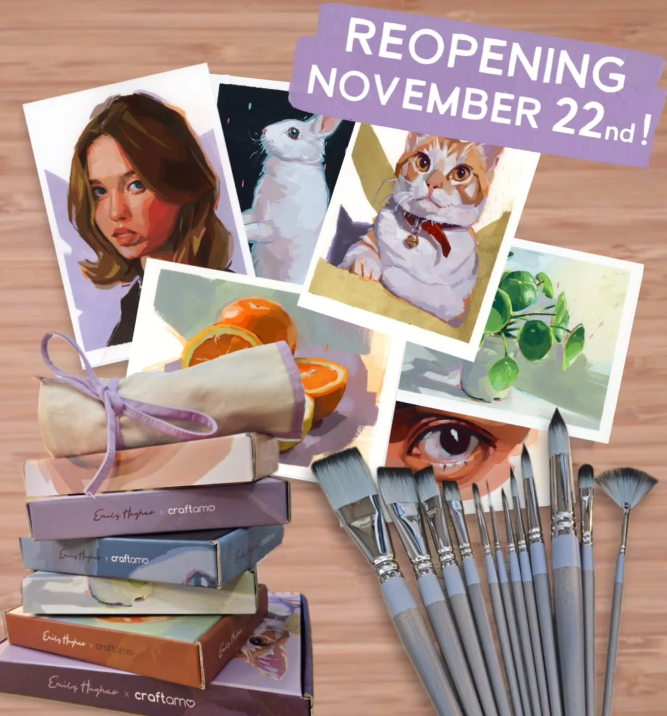 Hi again! I have some more great news&ndash; You have one more chance to order my monthly gouache subscription boxes! 🎁✨️

Presales are reopening November 22nd!

I apologize for being so sales-y recently! 😅 but I wanted to make sure that everyone t