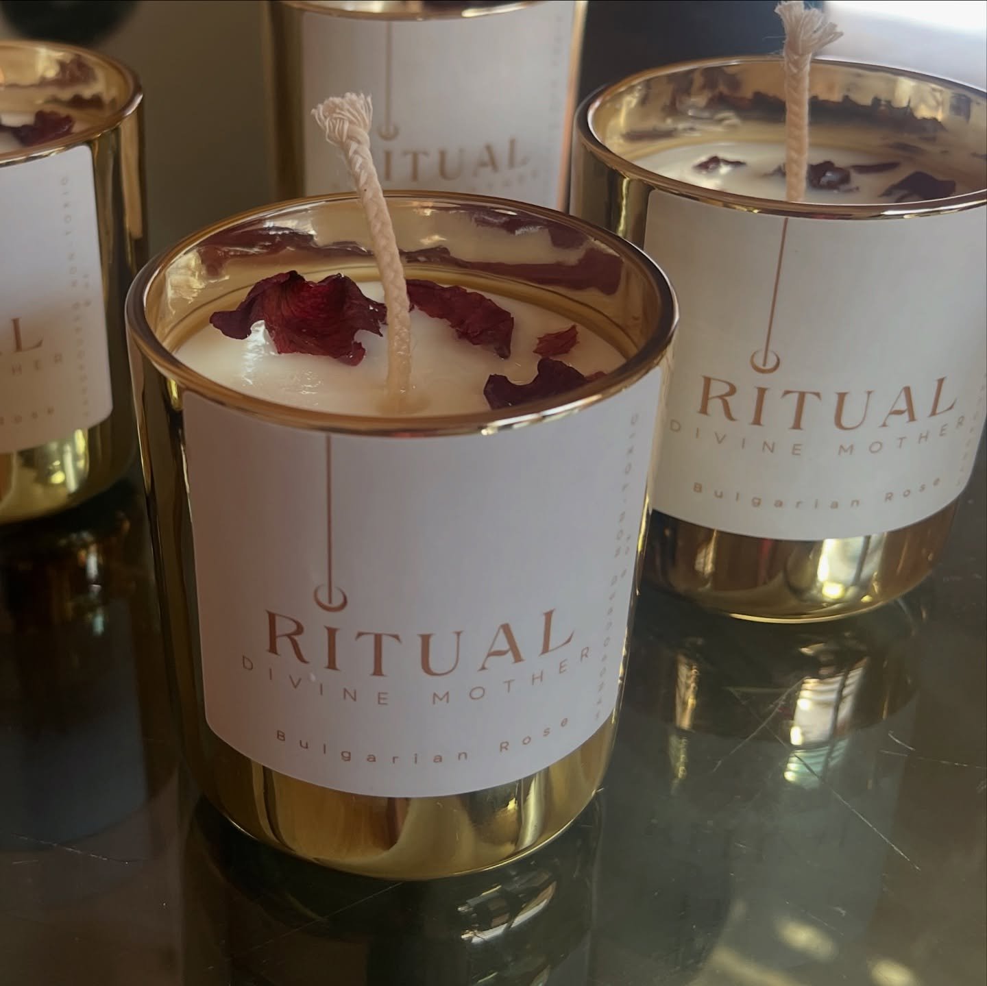 The Divine Mother Candle 8oz is now drying and being added to my Ritual Candle Collection. 

🌹 Essence: The Rose Lineage - the way of Divine Love
👃 Scent: Bulgarian Rose
🌹 Infused with Rose Petals that I preserved from a love offering

🌹And as wi