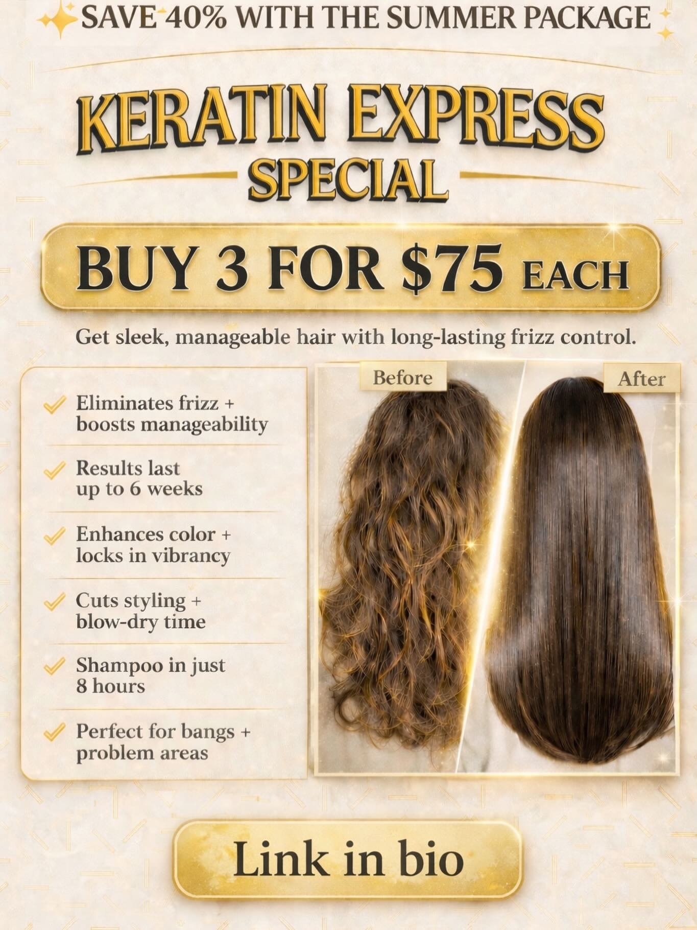 Summer is coming! Keep your locks looking fresh and under control! Booking link in bio!