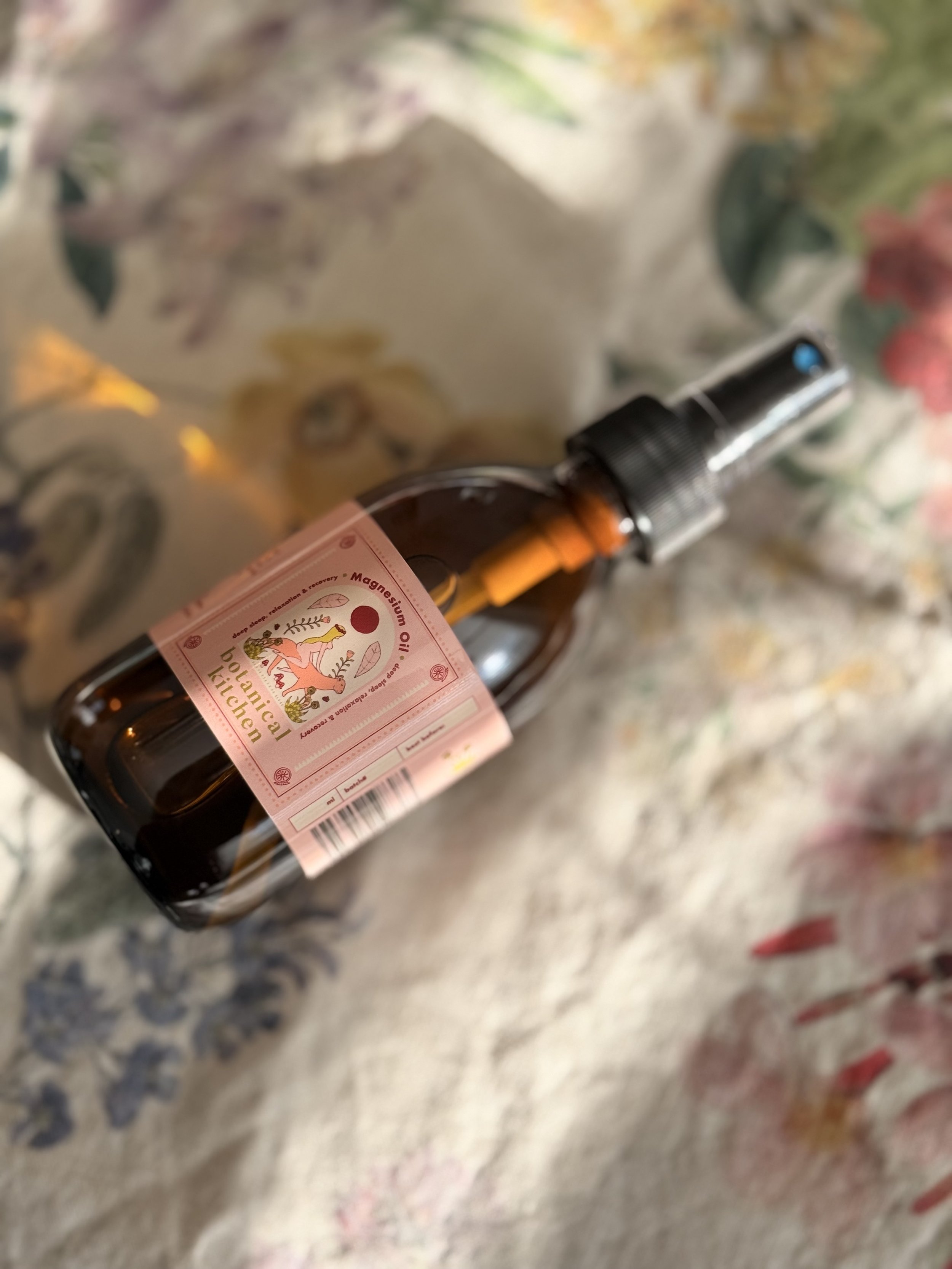 Botanical Kitchen sleep support bundle including herbal sleep tonic and magnesium spray, small-batch and handmade in New Zealand