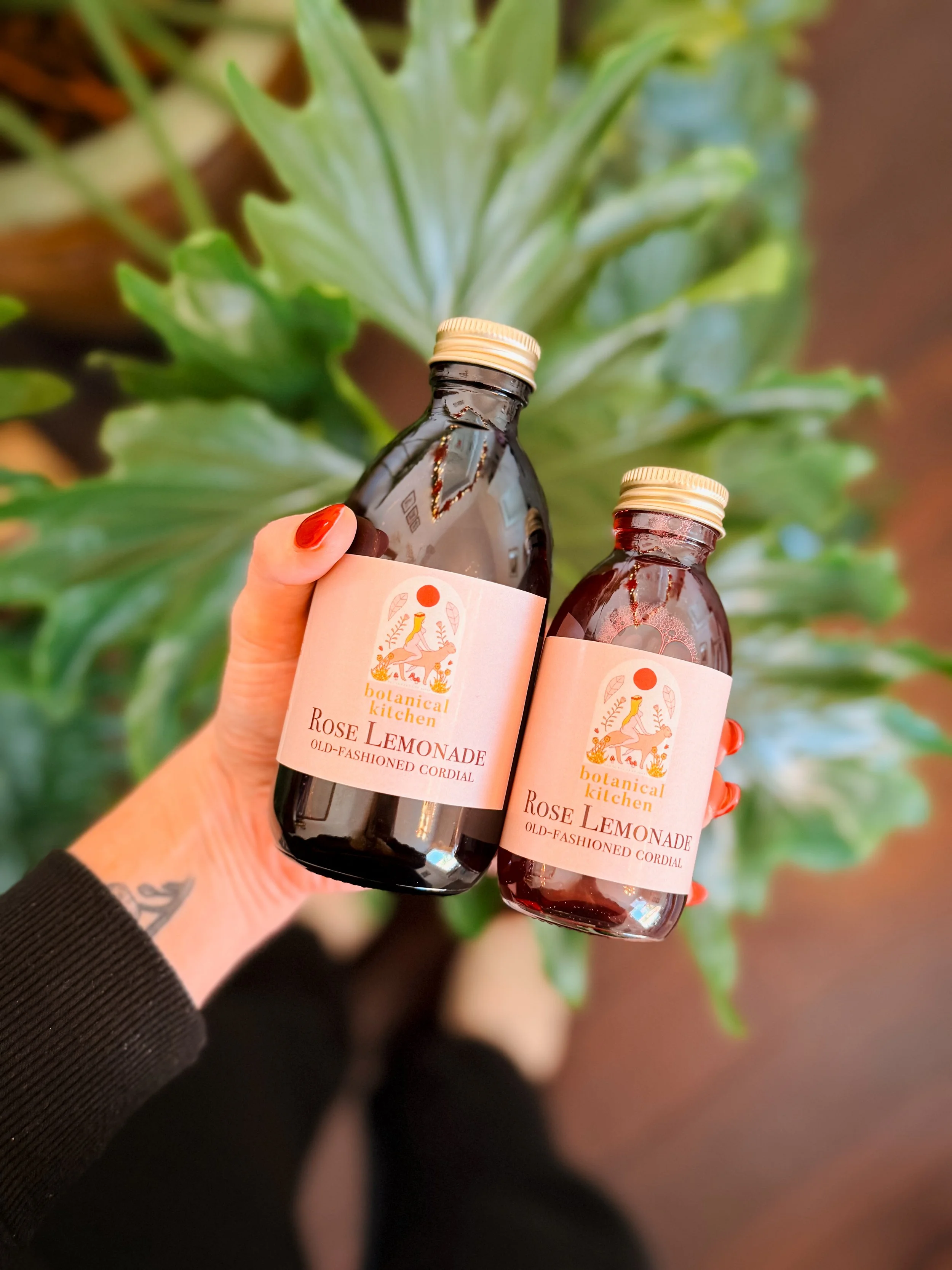 Rose lemonade - old fashioned cordial