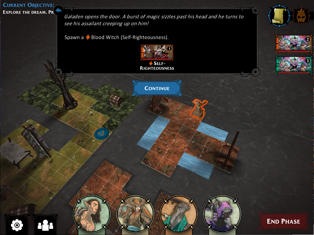 Galaden faces his demons in a dream realm while the other heroes face a demon onslaught in the waking world.