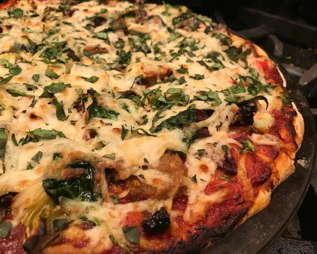 When you really love something, you put your heart and soul into it.  Like my love for making vegan pizza!  This is one of my vegan pizzas fresh out of the oven! 🌱🍕 #neapolitan #style #pizza #fresh #handmade #fromscratch #thewildsunflower #organic 
