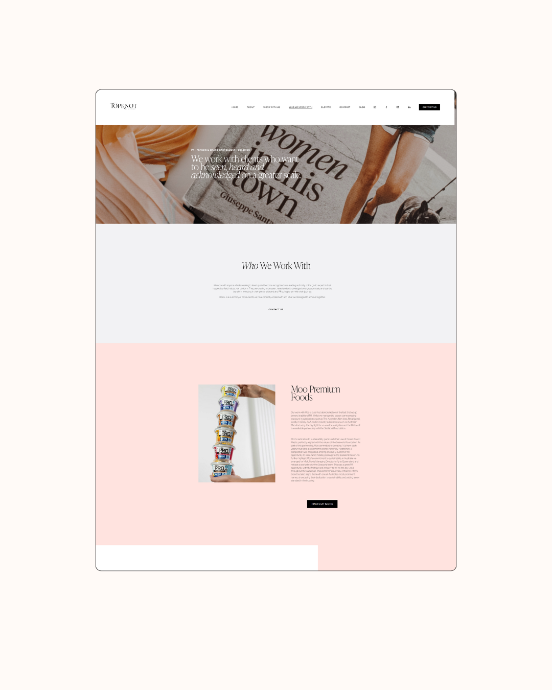topknot management website design