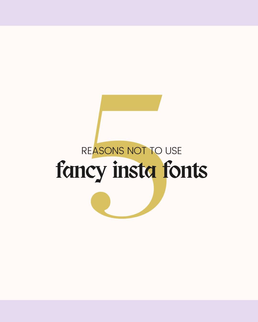 On your Insta travels you may have seen some pages using unique fonts and while they might seem like a fun way to spice up your captions and stories, here's why you might want to think twice before hopping on the custom font bandwagon.......⁠
⁠
Reada