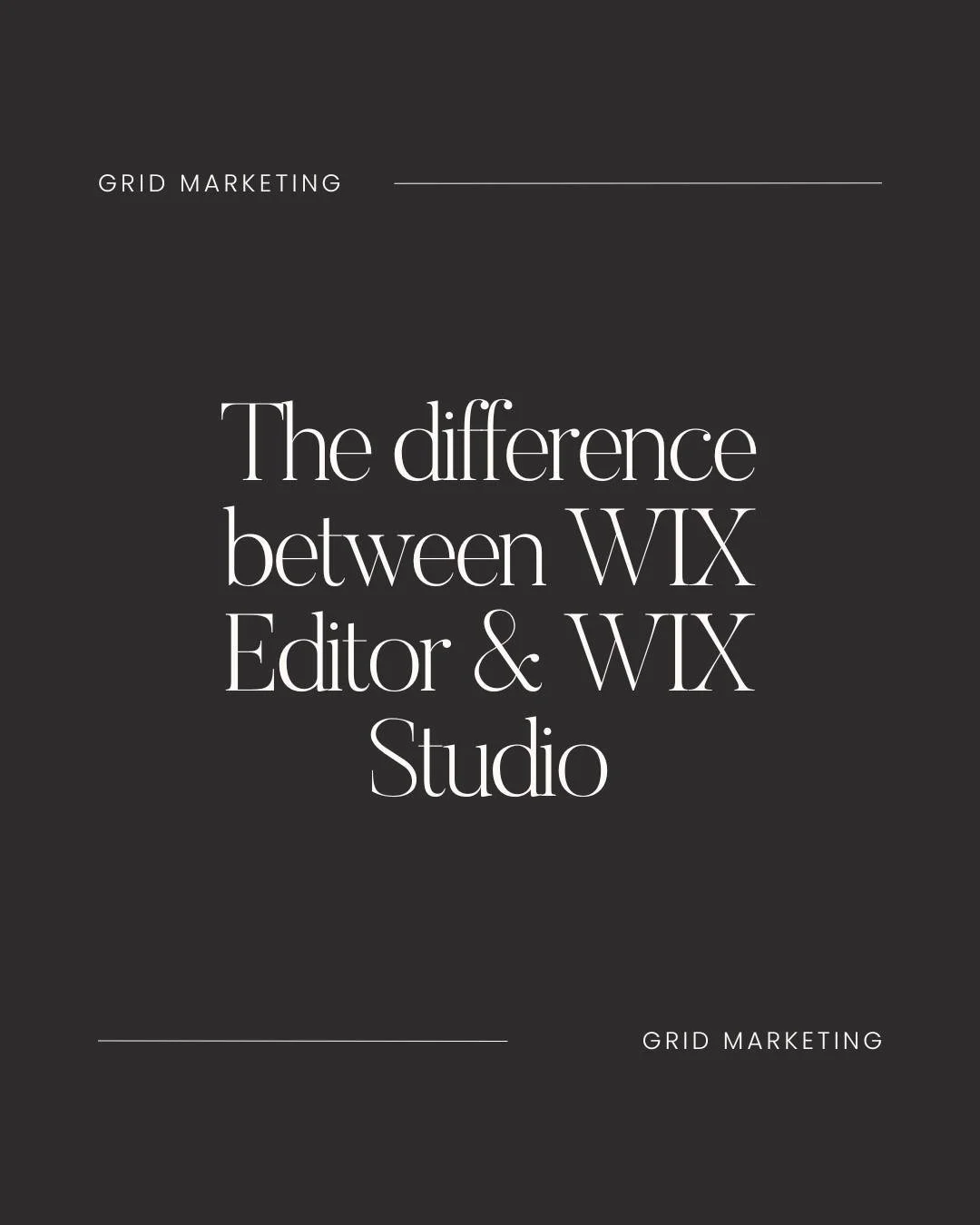 If you&rsquo;ve been looking to create a website on Wix lately you&rsquo;ve probably seen two options pop up: Wix Studio and the classic Editor. So what's the difference?!

Wix Editor is best for a business who wants to be able to do their own update