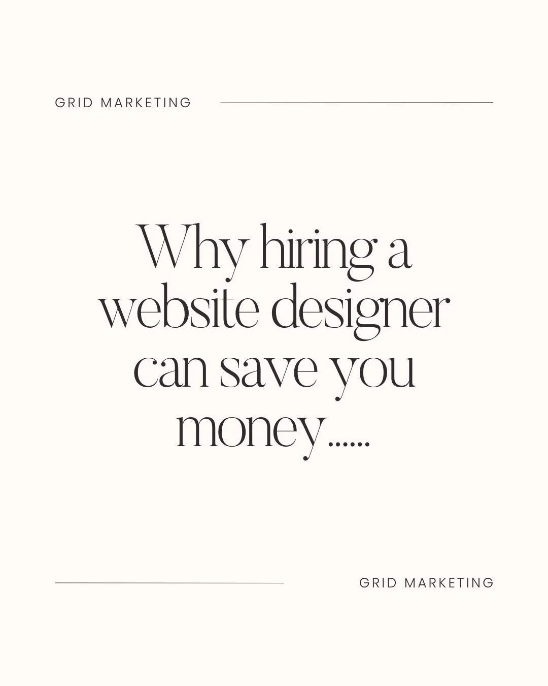 Of course I'm biased, but hear me out 😜

A good website isn&rsquo;t an expense, it&rsquo;s an investment. When your site is clear, easy to use and feels trustworthy, people don&rsquo;t need convincing. They get it, they trust you, and they enquire,
