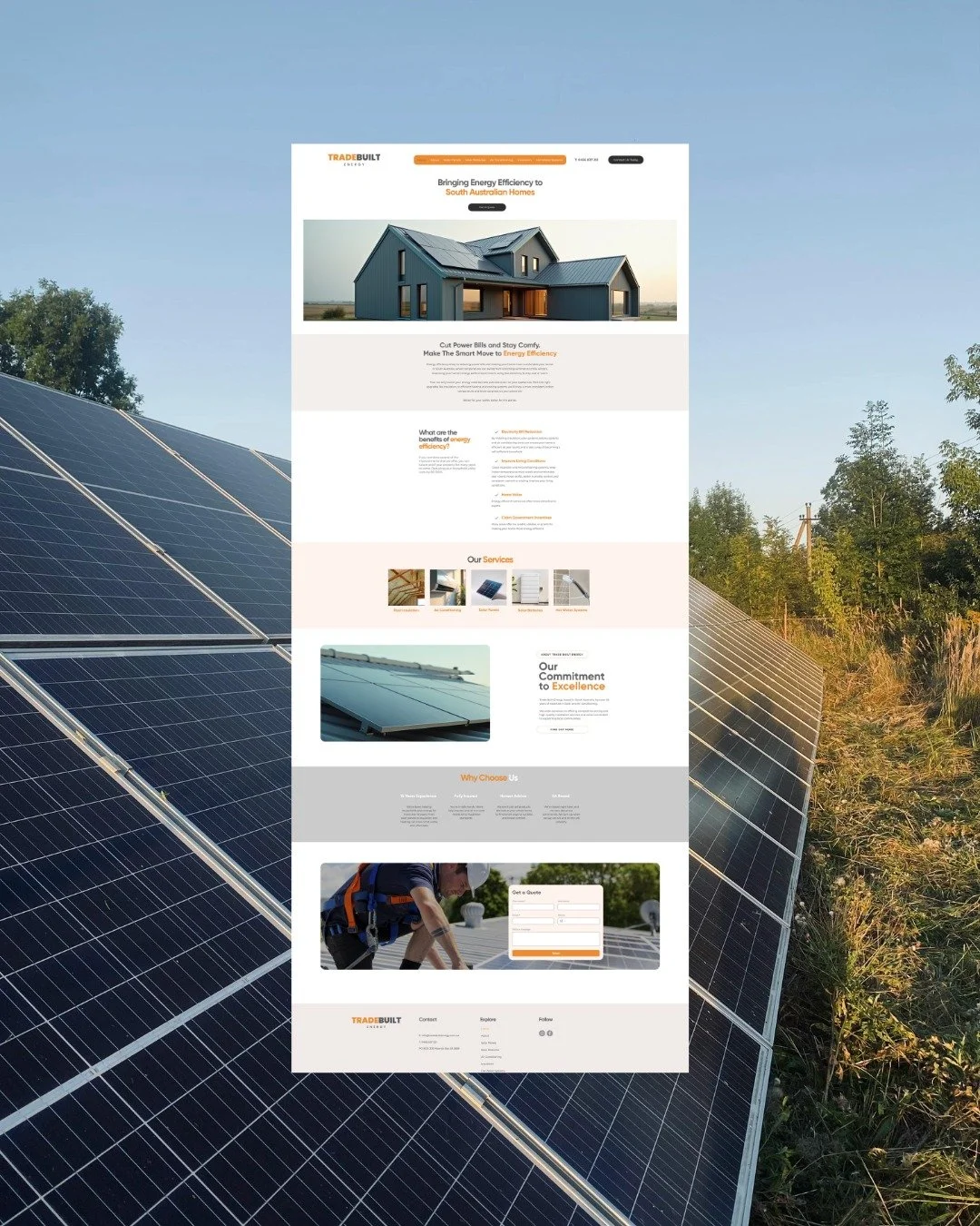 TRADIES! Your website is often the first look a potential customer gets at your work and your business.

Before they call you, before they ask for a quote, they are 100% checking you out online. If your site looks outdated, is hard to use, or does no