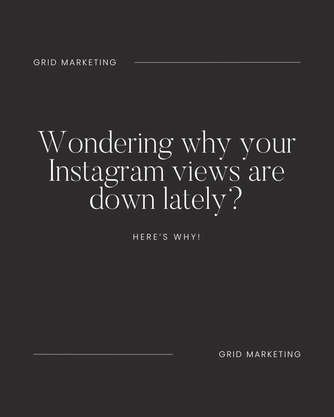 If your Instagram views have dropped lately then I'm here to tell you that you&rsquo;re not going crazy!

Instagram has recently changed how views are counted. Before, if someone skimmed past your post on for example your explore page it could still 